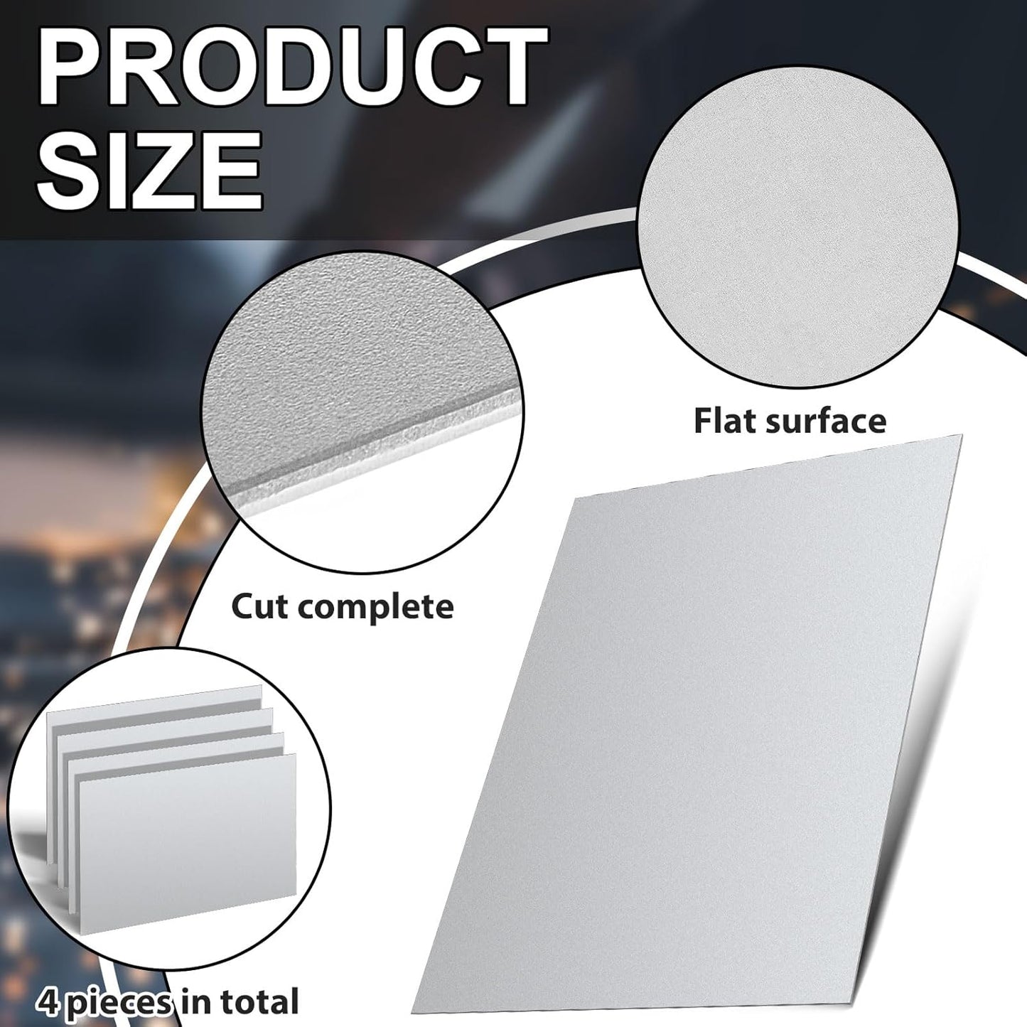 Hicarer 4 Pcs Mild Steel Sheet Cold Rolled 18 Gauge Metal Plate Weldable Metal Sheets for Professional Industrial DIY Use, Clean Surface Easy to Weld (12" X 16")