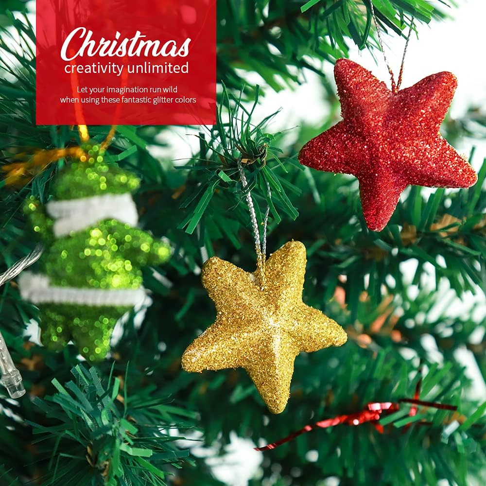 Teenitor Fine Glitter for Crafts Set, 24 Jars Hair Glitter for Face and Body Glitter, Extra Fine Glitter for Resin Craft Glitter, Nail Glitter