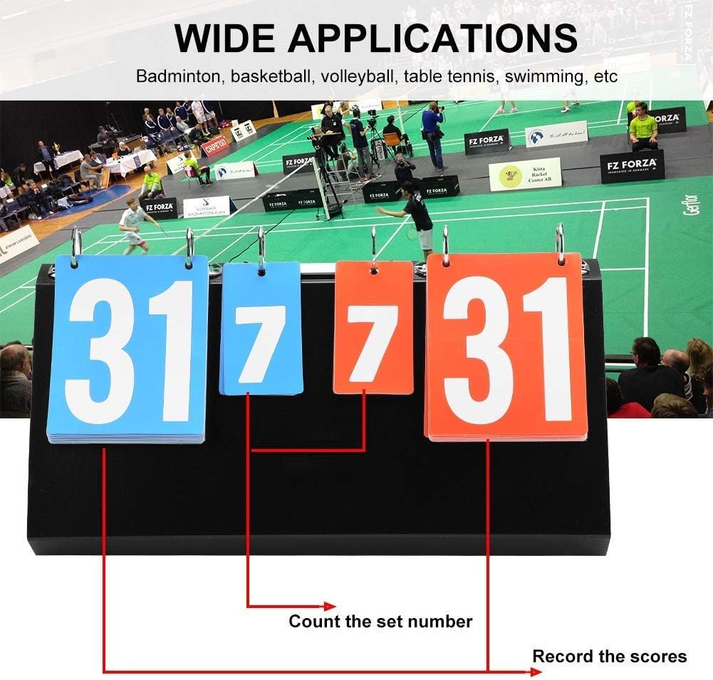Portable Table Top Scoreboard Flipper, Multi Sports Score Flip Scoreboard Score Keeper
