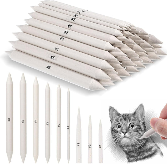 108 PCS Blending Stumps and Tortillions Blending Sticks, Oil Pastel Blending Pencil Soft Paper Felts Sketch Shading Pencils Colored Pencil Blender for Artists and Students Drawing Supplies (9 Sizes)