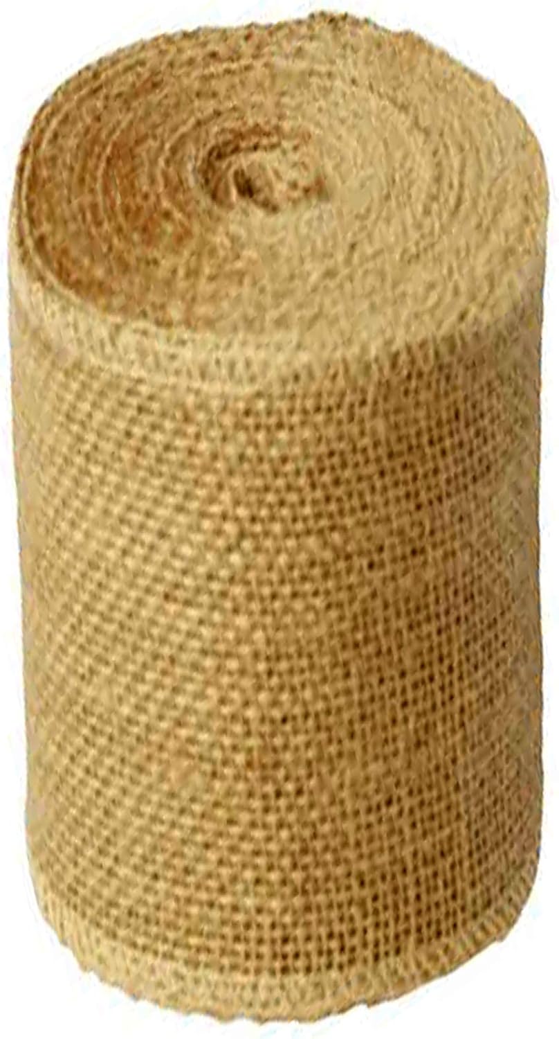 Burlap Ribbon 4" x 15 Yards Natural Jute 4 Inch 5yards 3 Rolls, (Natural, 4Inch X 15yards)