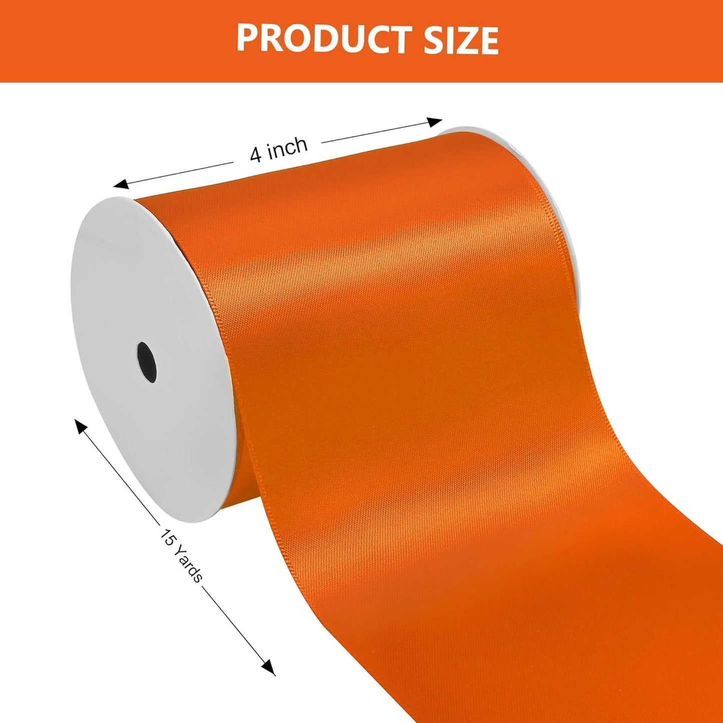 Torrid Satin Ribbon 4 Inch X 15 Yards Solid Color Double Faced Ribbons Perfect for Crafts Wedding Decor Bow Making Arts Sewing and More