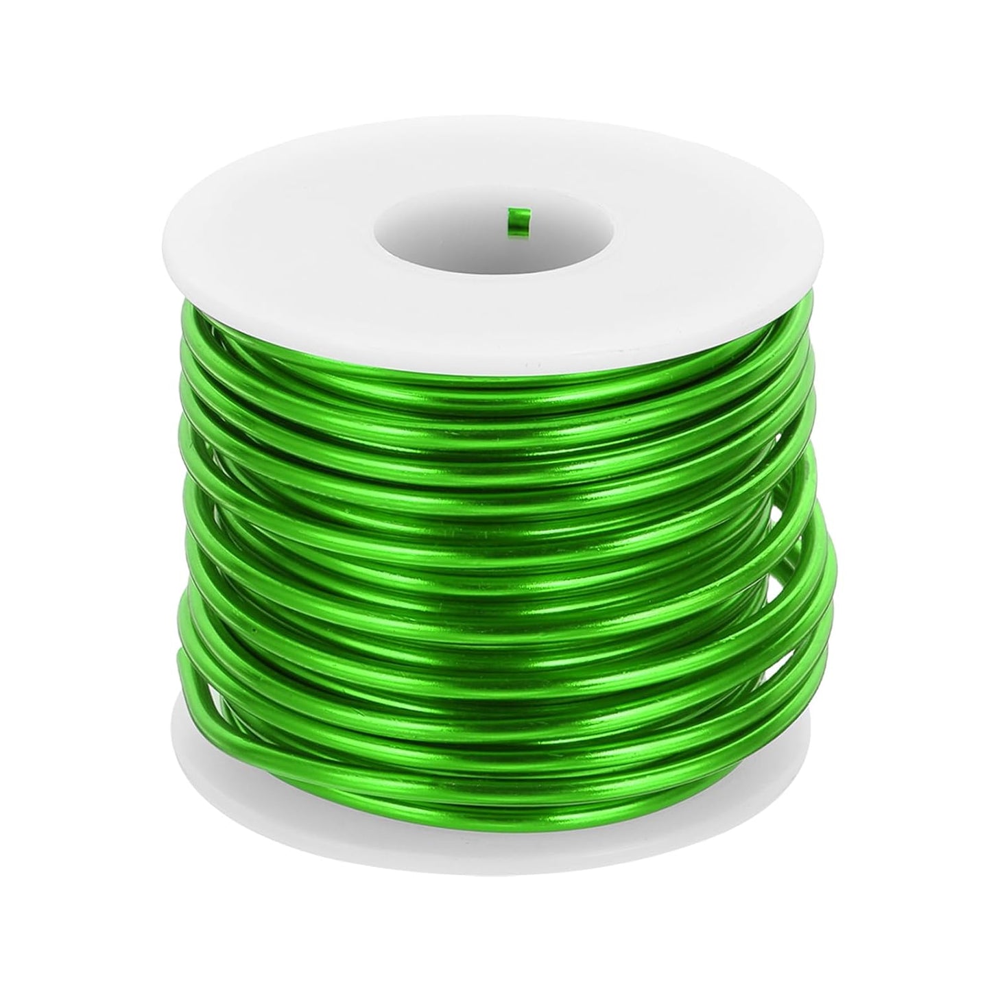 MECCANIXITY 9 Gauge Anodized Aluminum Craft Wire Bendable Bonsai Training Wire 56 Feet 3mm for Sculpting Crafts Wreath Floral Beading Jewelry Making, Green