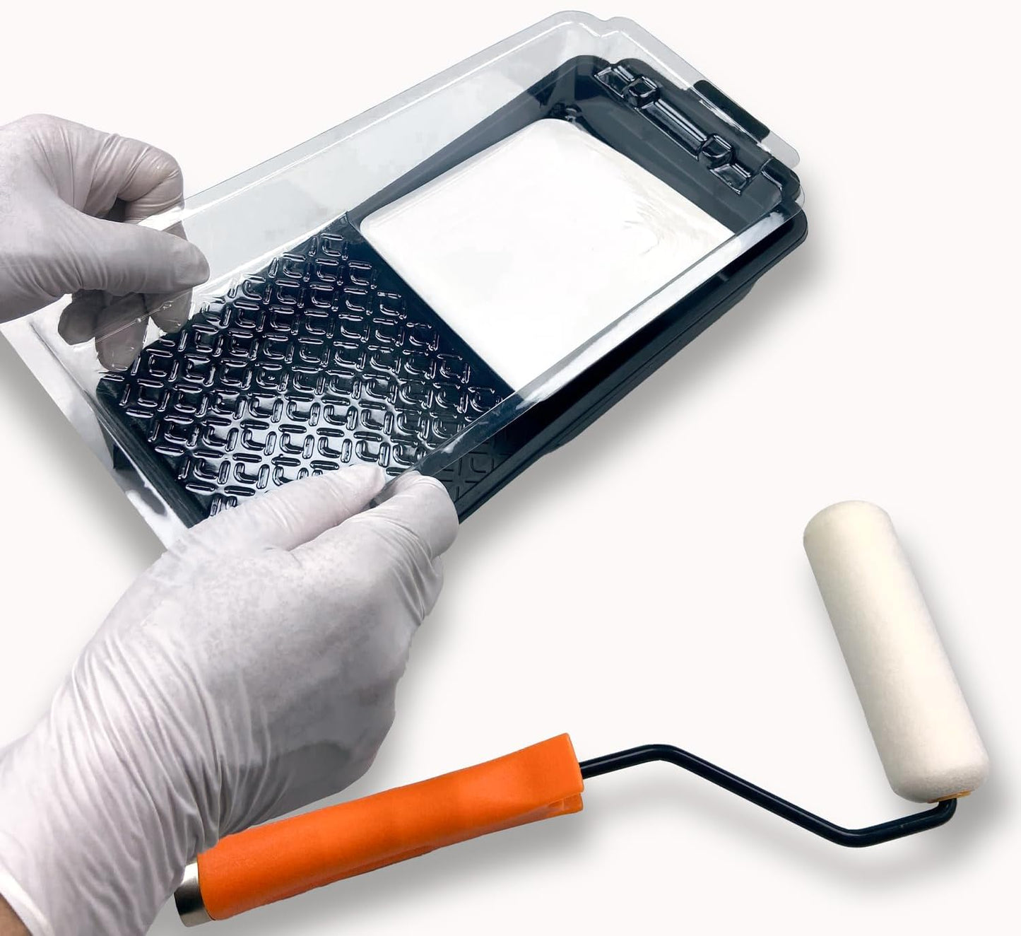 4-inch Paint Roller Tray Set, 15-Pack Painting Tool Kit - 11 Paint Tray & Liners, Foam & Microfiber Paint Roller, Roller Frame, Paint Brush for Painting Wall, DIY Project