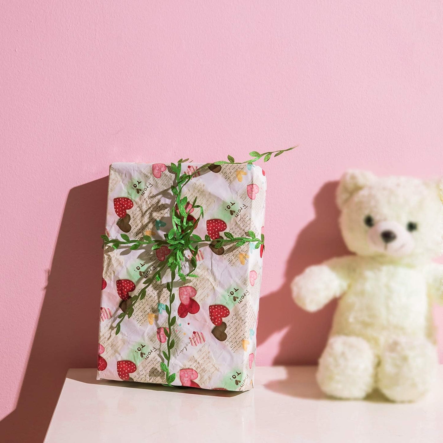 Naidiler 265 Ft Leaf Ribbon, Artificial Vines Leaves String Trim Ribbon Wild Jungle Botanical Greenery for Baby Shower Party Wedding Home Wreaths & DIY Craft