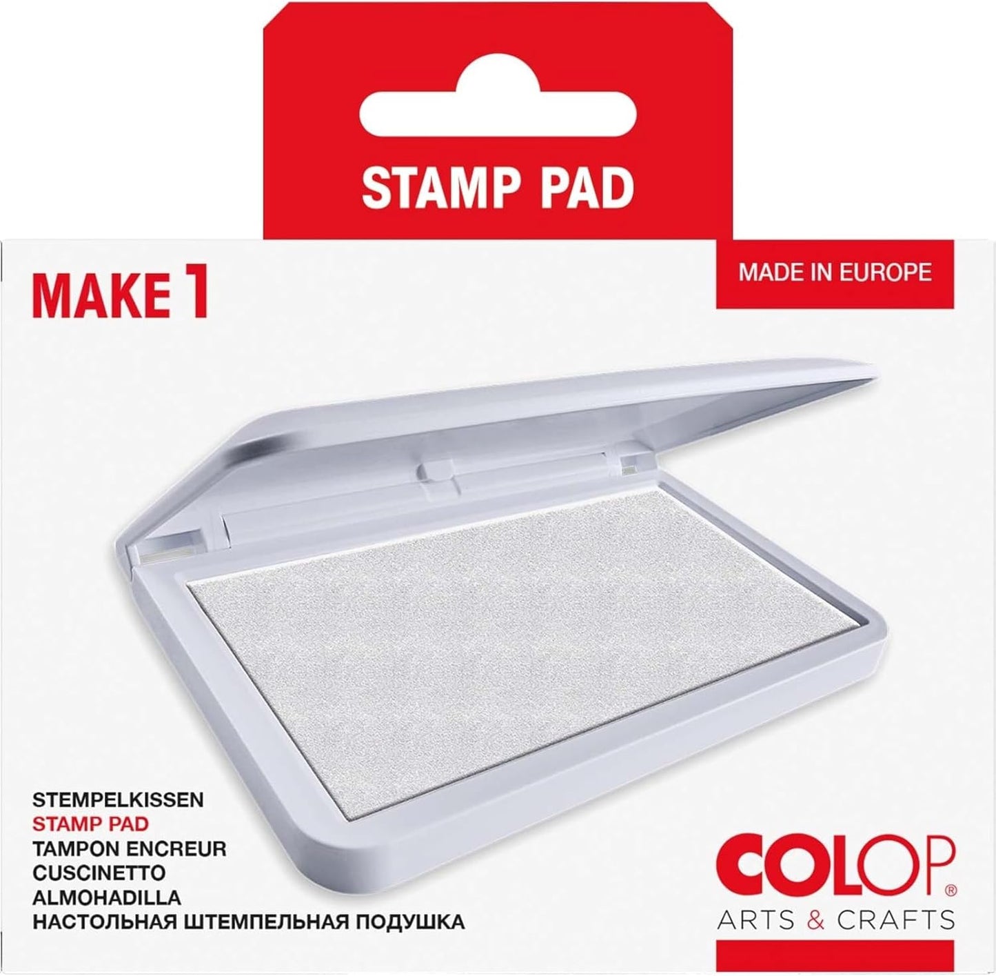 COLOP Make Series, Ink Stamp Pads, with Non-Toxic Premium Ink, Water-Based Acid-Free (Frozen White, Make 1-1-15/16" x 3-1/2")