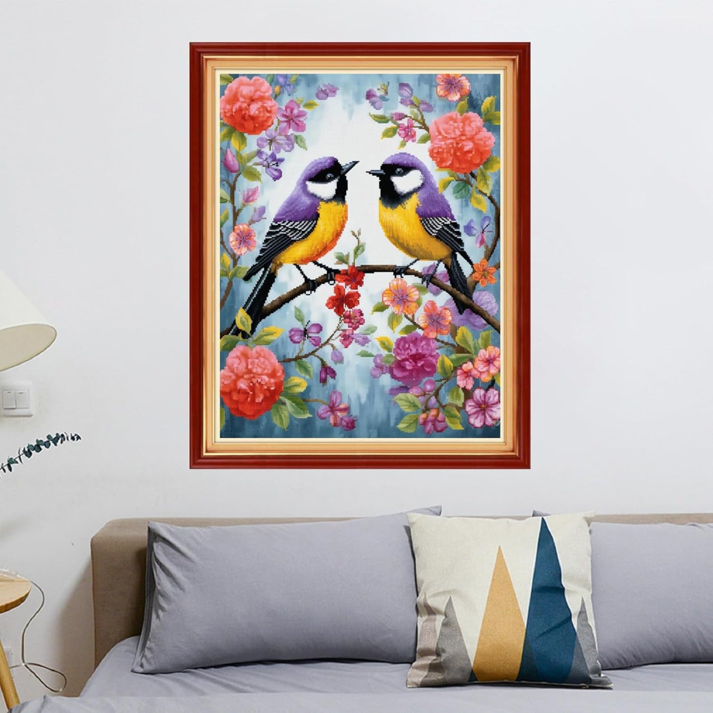 Stamped Cross Stitch Kits - Beach Night Landscape Counted Cross Stitch Kits for Beginners Adults Needlepoint Cross-Stitch Patterns (ArtsKit42)