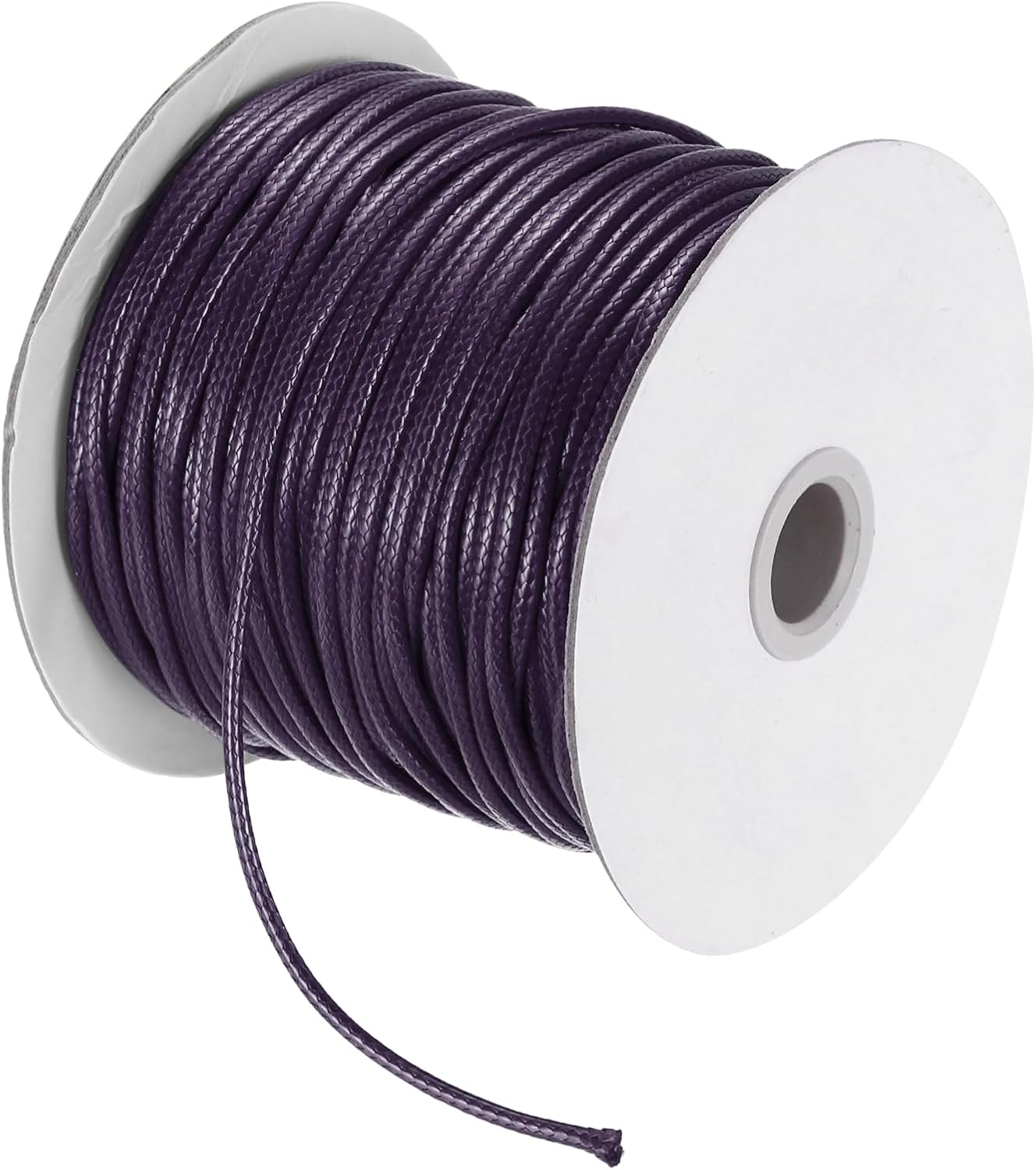 MECCANIXITY Waxed Cord 2.5mm Waxed Polyester Cord 87 Yard Wax String for Bracelet Making, Necklaces, Beading, Jewelry Making and DIY Crafts(Dark Purple)