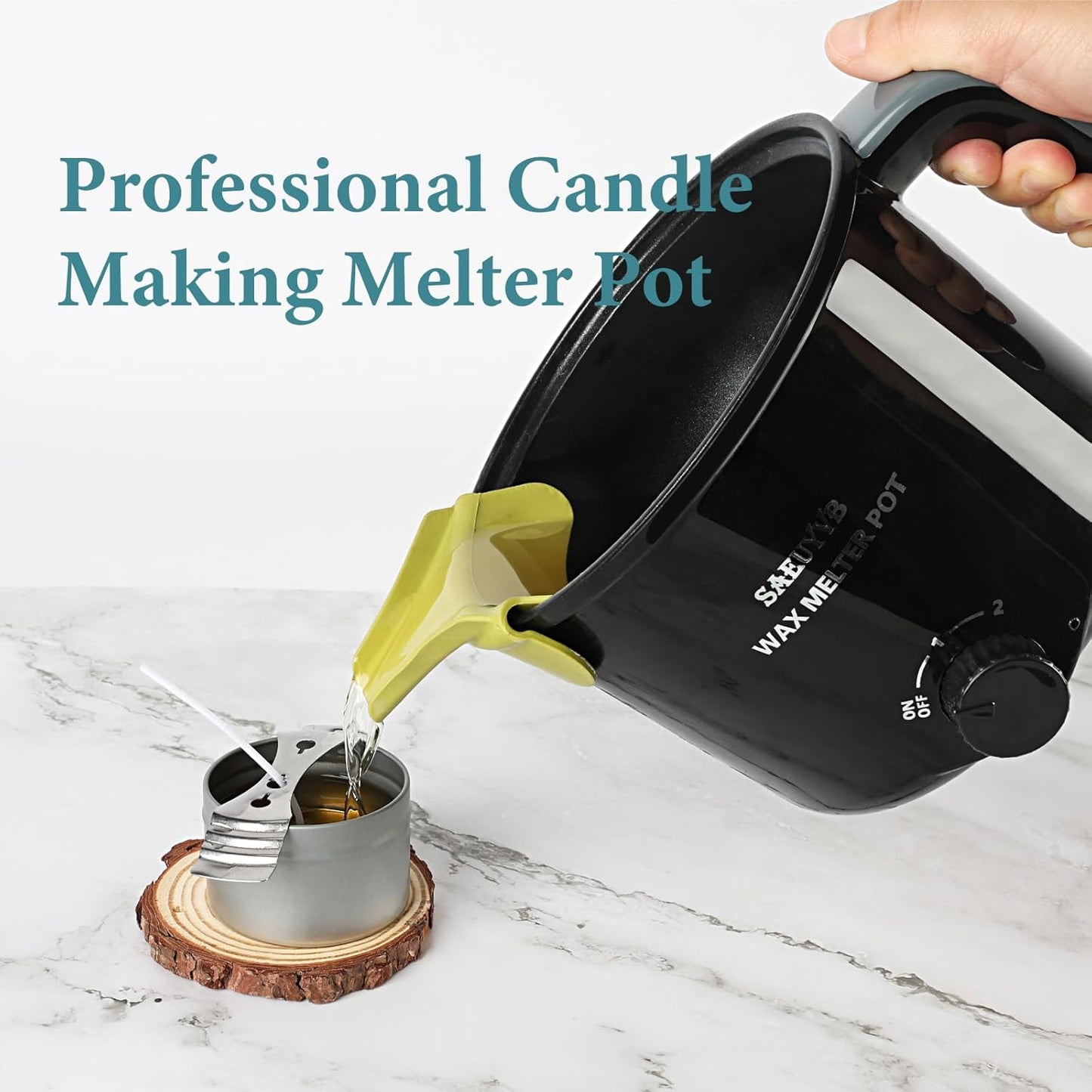 SAEUYVB Candle Making Kit,Soy Wax for Candle Making,DIYCandle Making Supplies,Including 5lbs Natural Soy Wax Flakes,Wax Melter,Thermometer,Wicks,Candle Kit for Adults,Beginnner