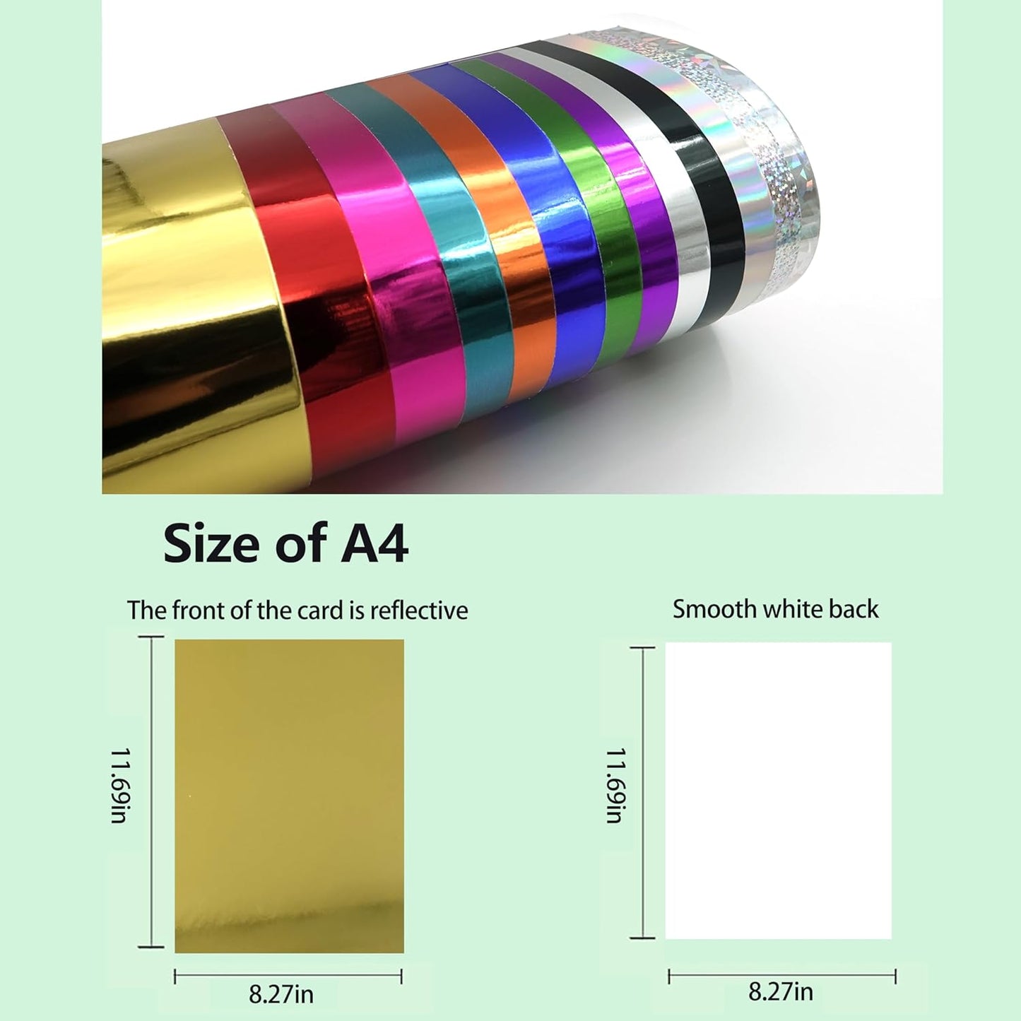 TGXRZX Metallic Light gold Cardstock Paper,Size 8 "x 11" (250gsm), 15PCS,Mirror Finish Gold Foil Board for Crafting, Invitations, and Decorations,Die Cut and Plotter,Card Making (Light gold)