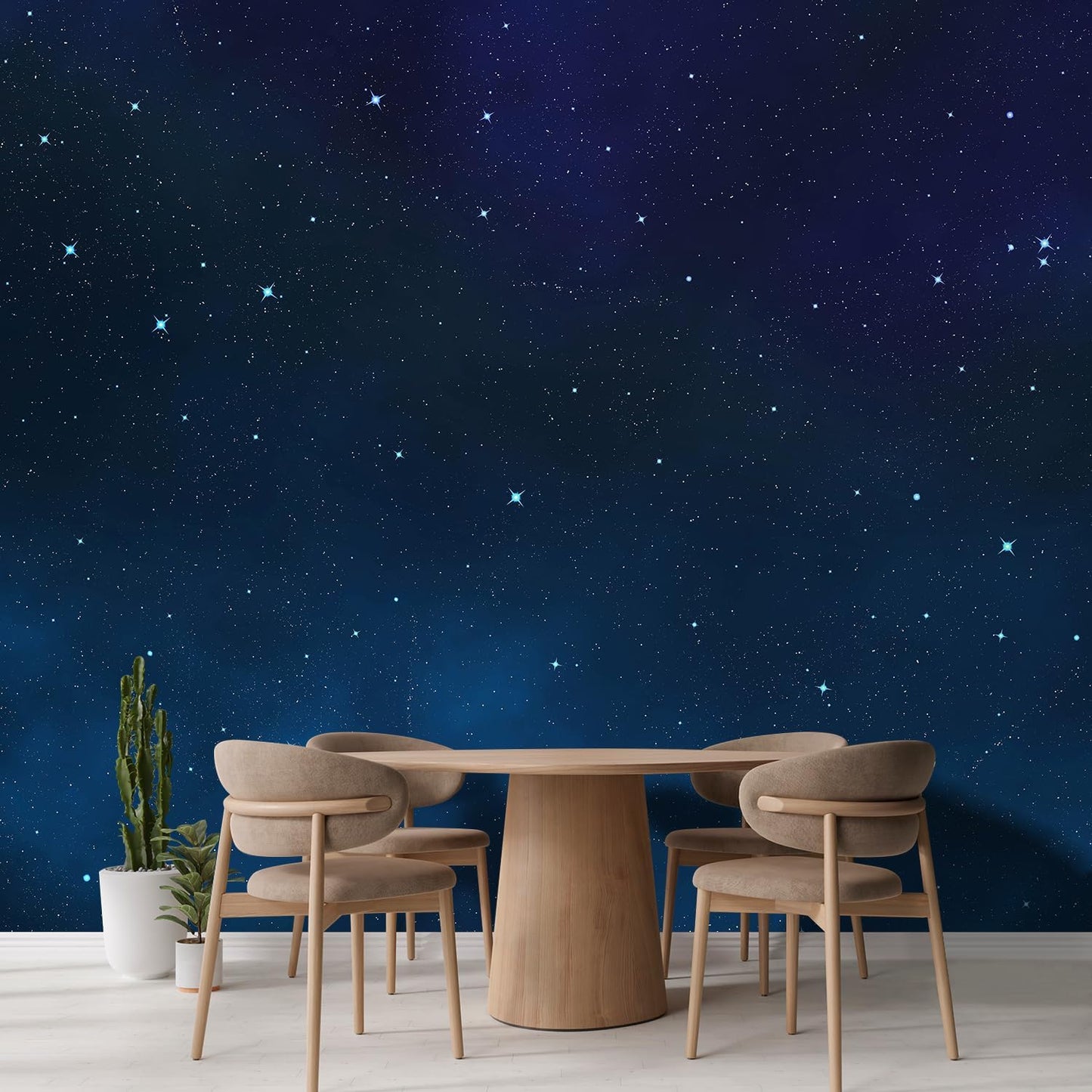 wall26 Wall Sticker/Wall Mural Beautiful Scenery of The Starry Night, Not Peel and Stick, Non-Woven Wallpaper Decorative for Bedroom, Living Room, Office - 108x144 inches