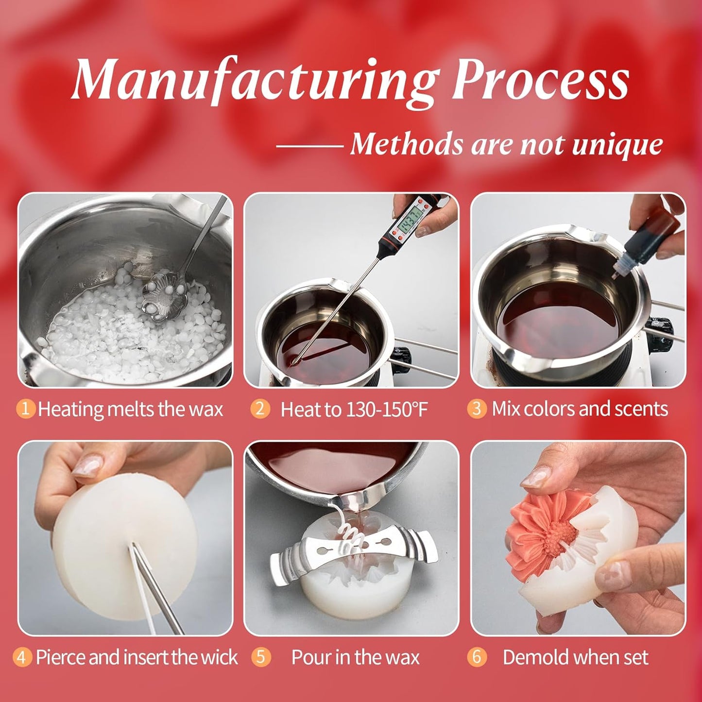 2Pcs Flower Daisy Valentine Silicone Candle Making molds Silicone Flower Shapes Candle Wax Mold for Candles Making florally moldes de silicona para velas molde para velas de silicona