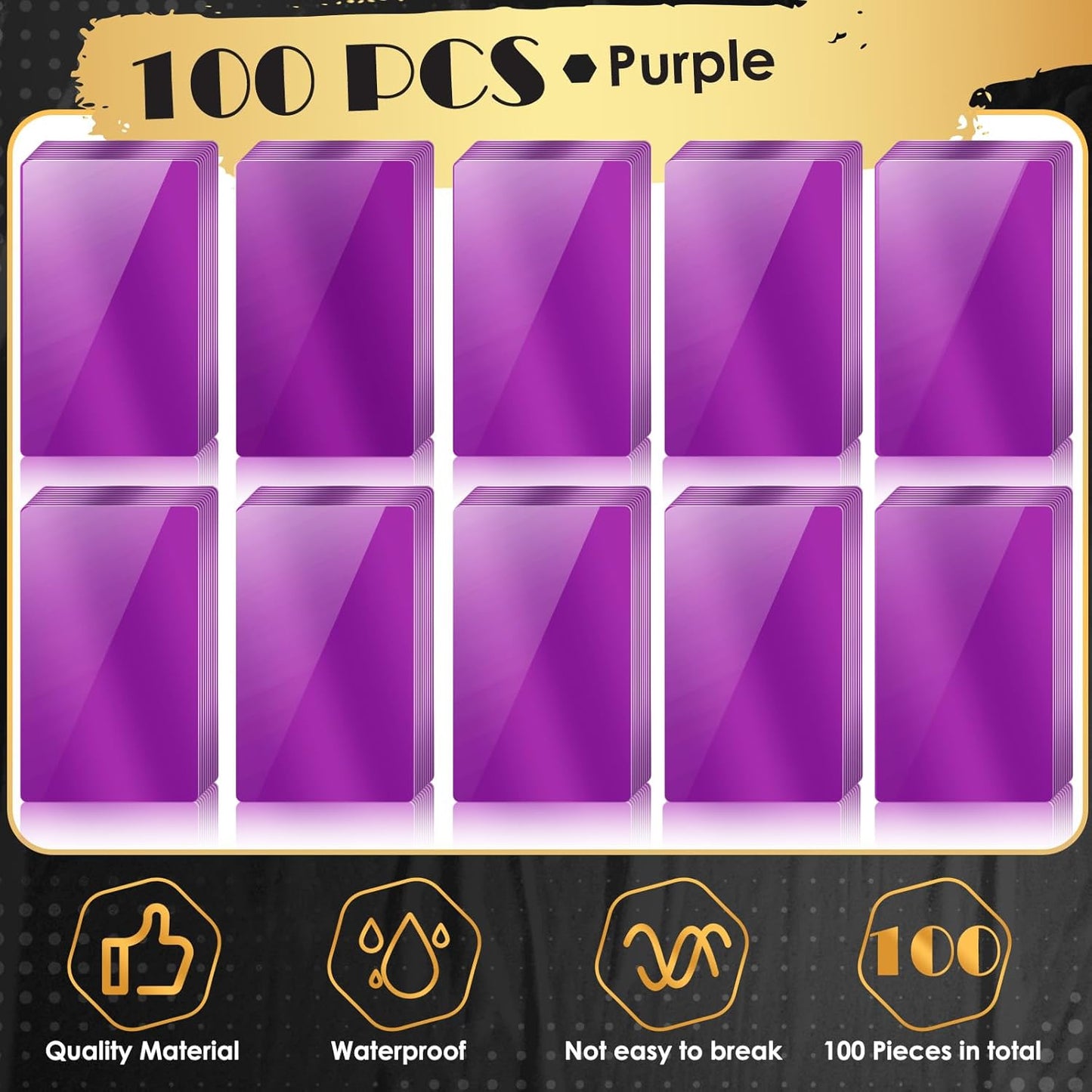 weparmeety 100 Pcs Metal Engraving Blanks Aluminum Sheet Laser Engraving Business Card Multipurpose Engraving DIY Gift Cards 86 x 54 x 0.21 mm (Purple)