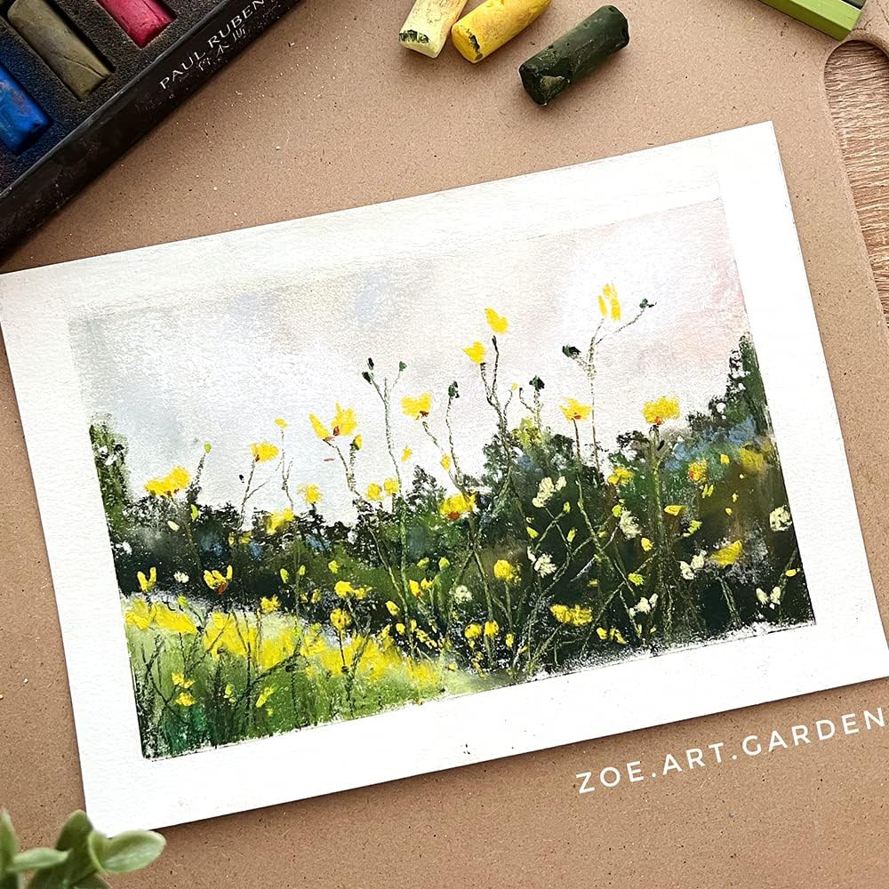 Paul Rubens Professional Soft Pastels, Handmade 72 Vibrant Colors Chalk Pastels Smooth and High Adhesion for Painting, Drawing, Blending, Crafting, Ideal Art Supplies for Artists, Beginners