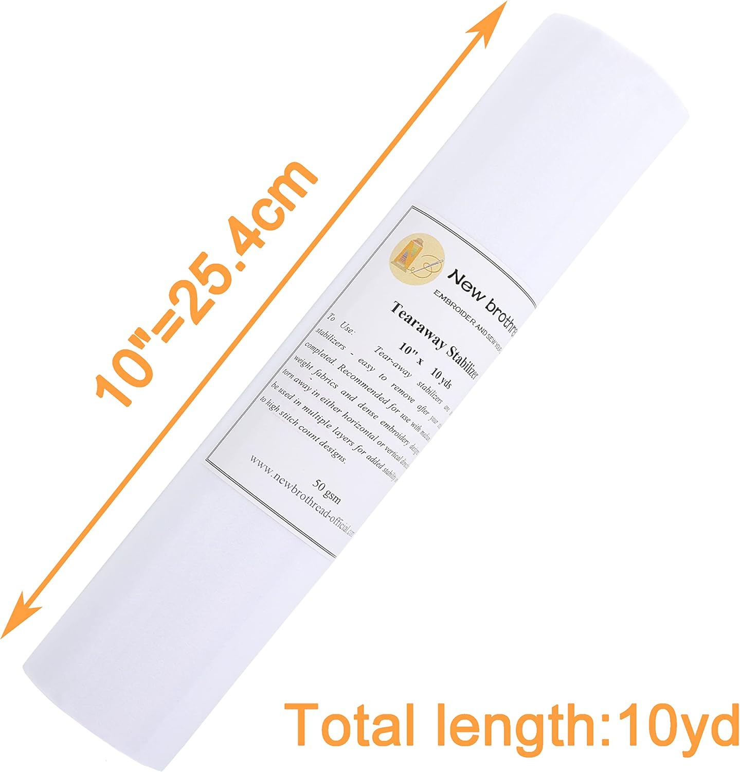 New brothread 63 Colors Compatible with Brother Polyester Embroidery Machine Thread with Bonus of 10" x10yd Medium Weight Tearaway Embroidery Stabilizer