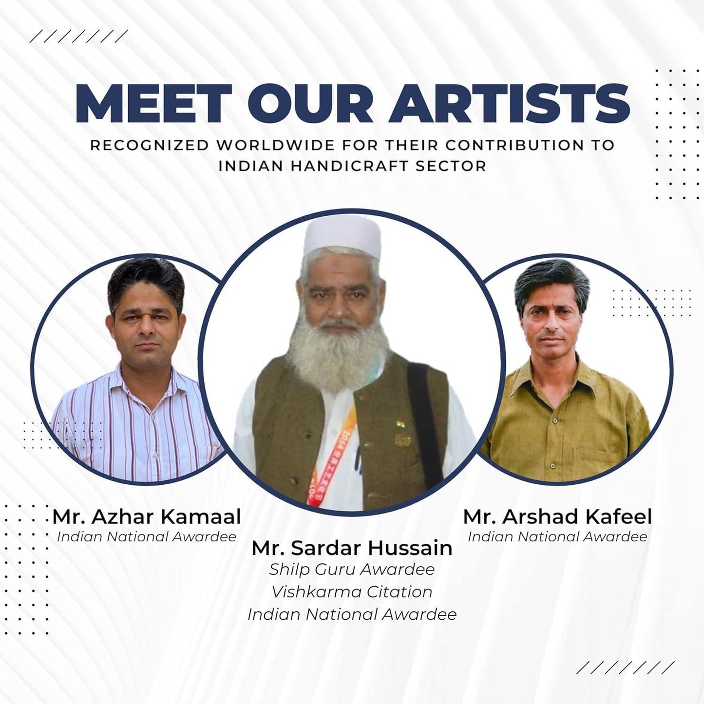 Round Shape Wooden Stamp Block for Block Printing - Handcarved Stamps for Saree Border/Scrapbook/Fabric/Textile/Paper/Clay/Pottery (Set of 5) Hashcart®