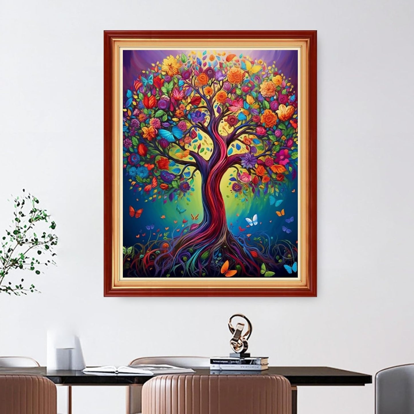 Foxdiviy Cross Stitch Kits - Colorful Tree 16x20 inch - 11CT Embroidery Patterns - Art Crafts DIY Needlework Starter Kits for Beginners Adults