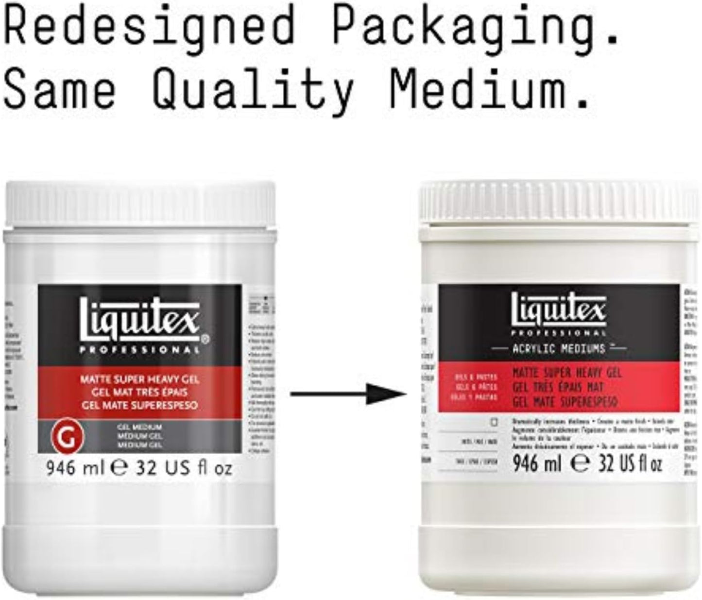 Liquitex Professional Matte Super Heavy Gel Medium, 946ml (32-oz)