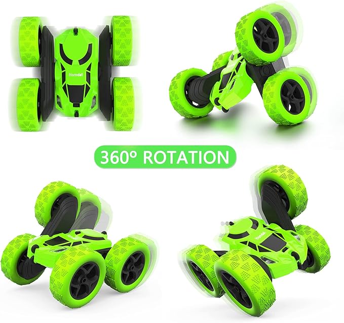 RC Stunt Car for Kids Ages 6–12, Double-Sided Remote Control Car with LED Lights, 4WD Electric Toy Vehicle, USB Rechargeable, Perfect Birthday, Holiday for Boys & Girls
