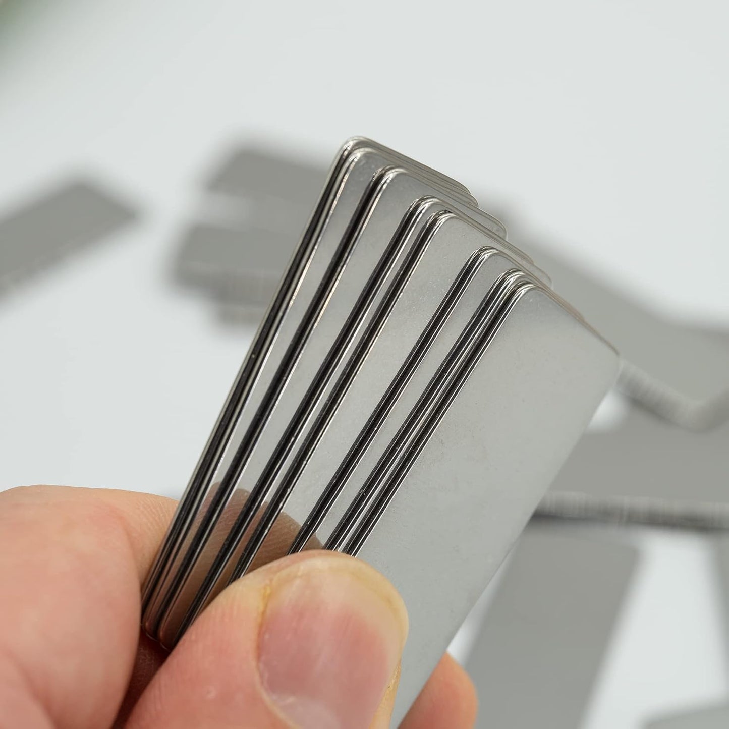 StayMax 304 Stainless Steel Engraving Blank Tags Rectangle Stamping Blanks Without Holes 1.96inch*0.7inch 25 Pack