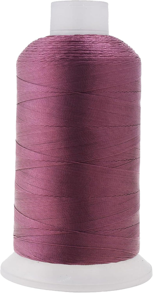 Mandala Crafts Mauve Heavy Duty Thread -1500 Yds Tex 90 Thread for Sewing Drapery Jeans Leather Hair - Bonded Polyester for Outdoor Marine Upholstery