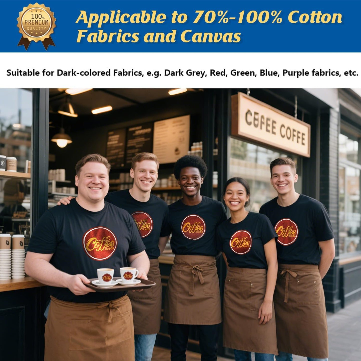 TransOurDream Tru-Heat Transfer Paper for Inkjet & Laserjet Printer (200 Sheets, 8.5x11", Dark 3.0) Printable HTV Heat Transfer Vinyl for T Shirts Iron on Transfers for Dark Fabrics