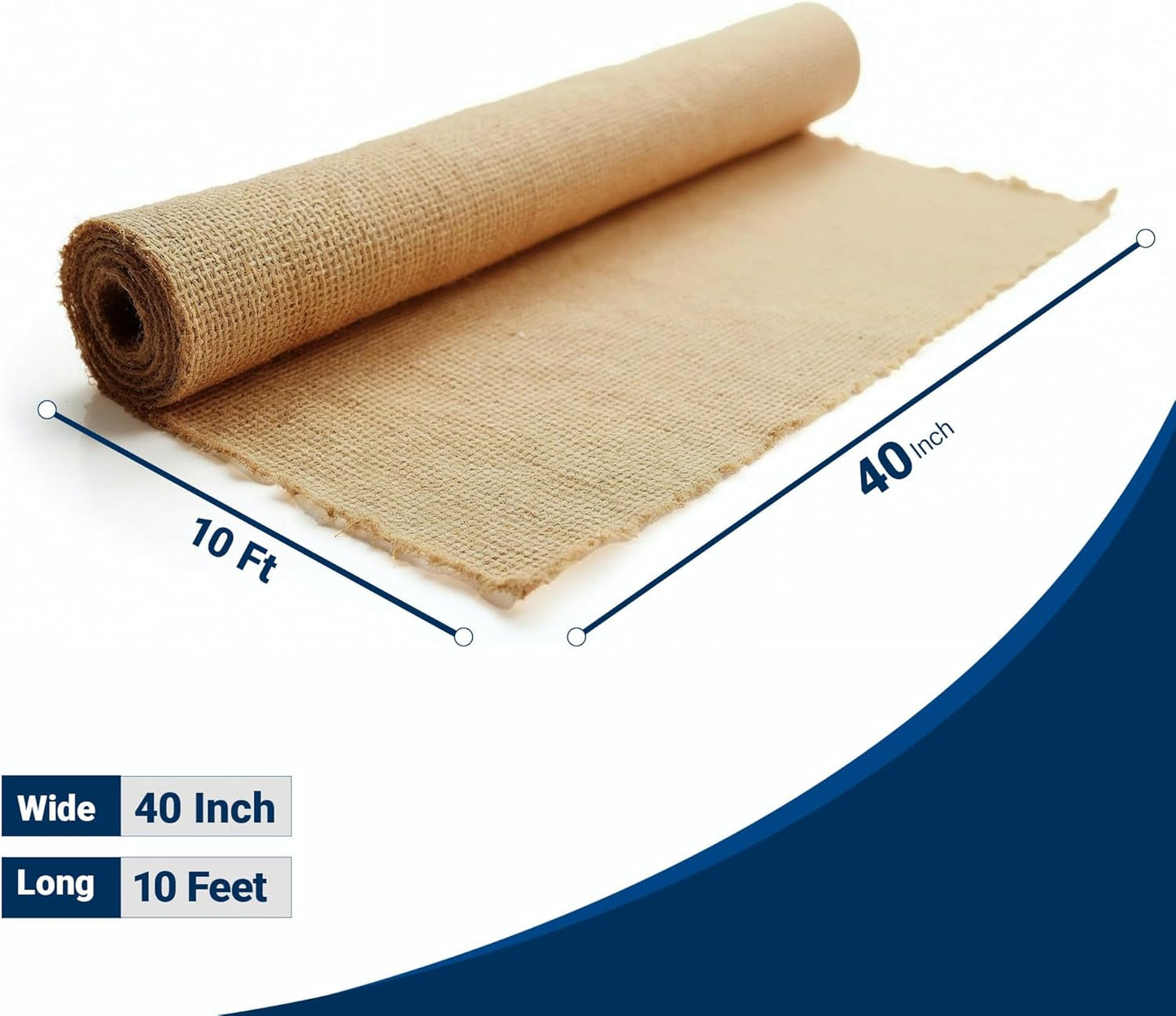 Burlap 5x5 Weave (40" x 10')