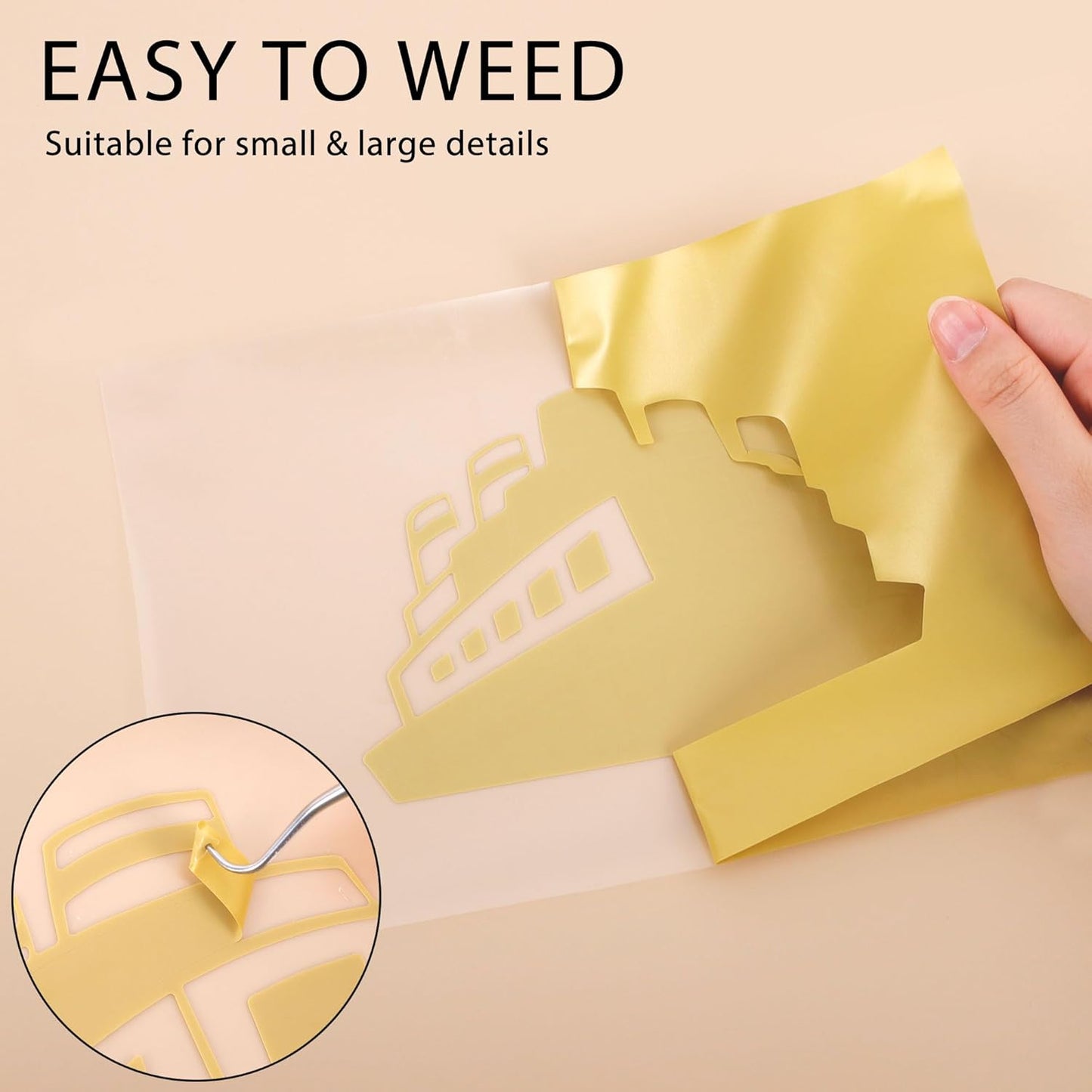 RENLITONG Golden Iron on Vinyl 12Inch by 20ft Roll HTV Heat Transfer Vinyl for T-Shirt HTV Rolls for All Cutter Machine - Easy to Cut & Weed for Heat Transfer Design