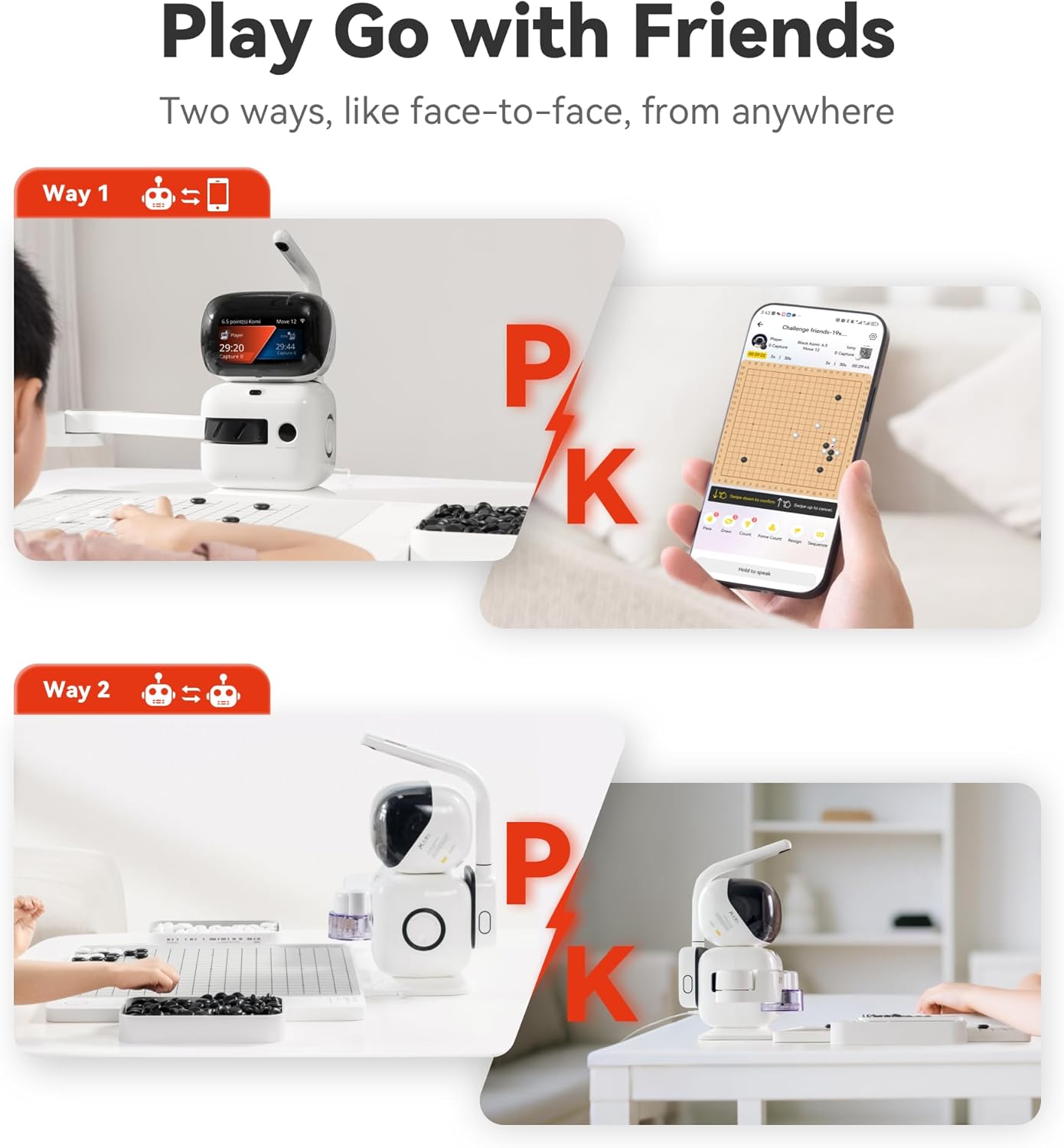 Go Professional – AI Smart Go Board with Robotic Arm, 23-Level AI for All Skill Levels, Apex Duel, Real-Time Game Review, Wi-Fi OTA Updates