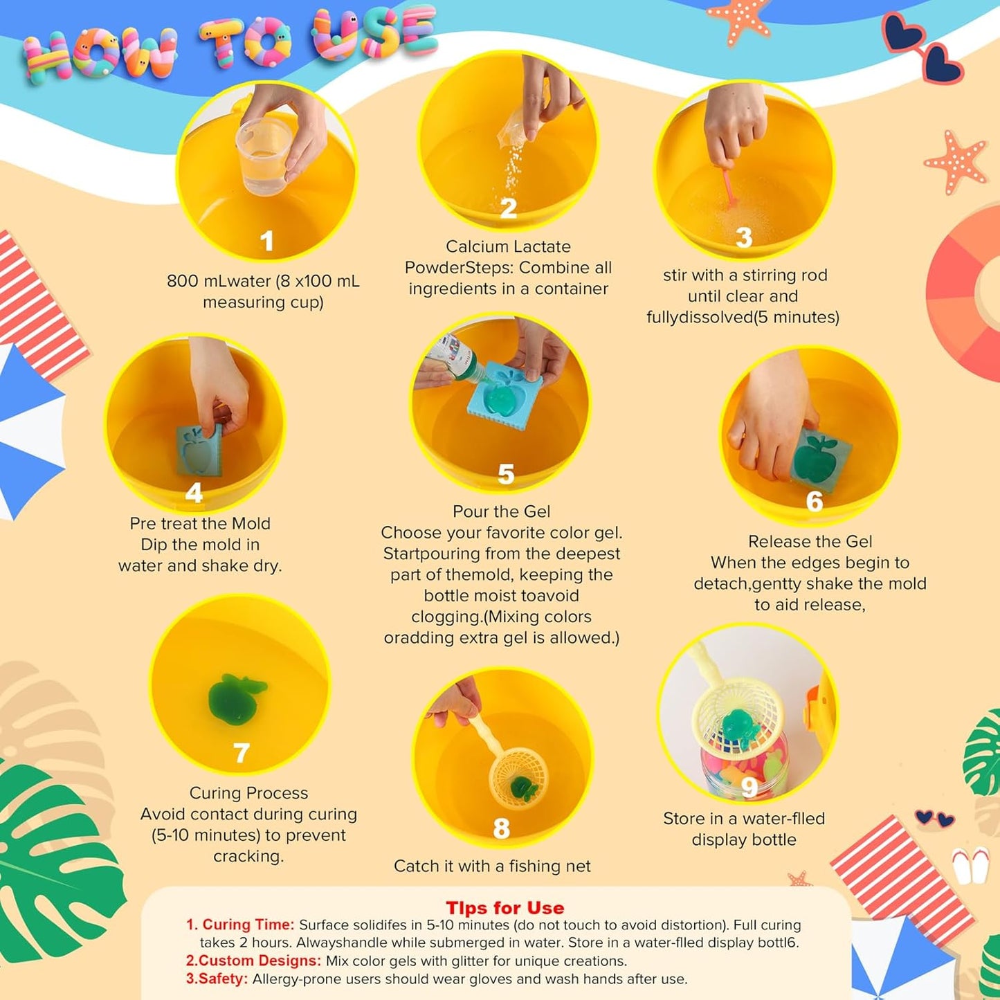 ARTPAR Magic Water Elf - 20 Colors Aqua Fairy Water Gel kit for Kids, Create Your Own Water Pets & Fairy Toys, Fun Sensory Crafts for Boys Girls Ages 3-12 Year