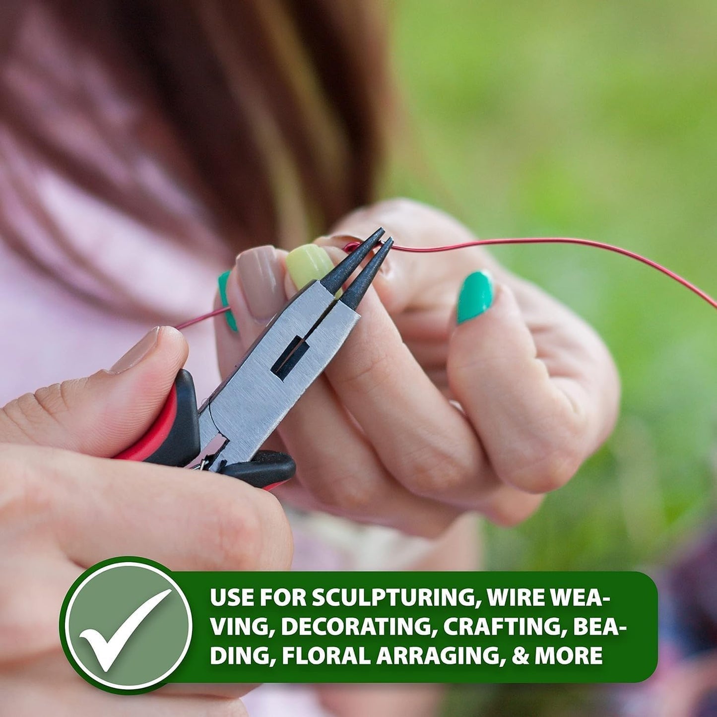 Mandala Crafts 13 Gauge Anodized Aluminum Craft Wire for Jewelry Making - 60 FT Colored Flexible Kelly Green Wire - Bendable for Bonsai Armature Crafting Sculpting