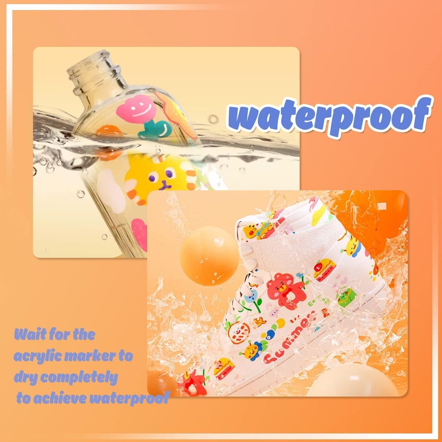 Tommax Acrylic Paint Marker Pens 26 Color, 13pcs 2-headed 2-Color Dual Tip Pens, Point Acrylic Paint Markers for Wood, Canvas, Stone, Rock Painting, Glass, Ceramic Surfaces, DIY