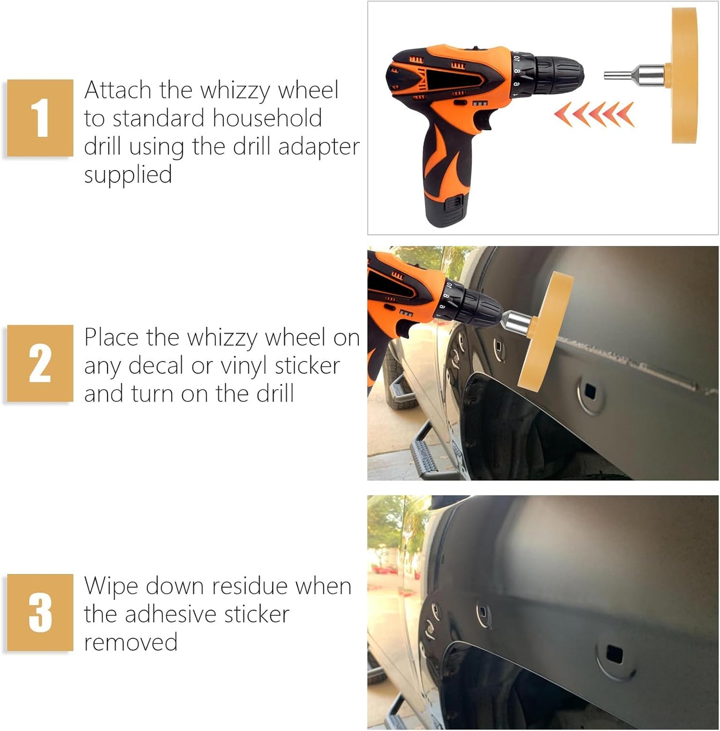 8 Pack Decal Remover Eraser Wheel, 3.5in Adhesive Remover Rubber Wheel Decal Remover for Drill Eraser Wheel Graphics Pinstripe Sticker Remover Car Decal Vinyl Tape Remover Tool