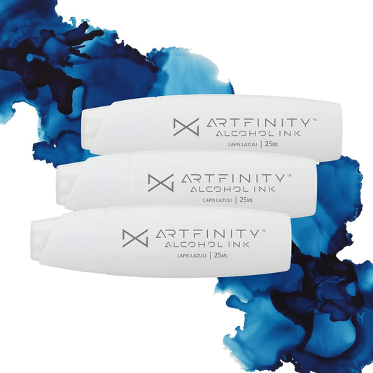 Alcohol Inks 3 Pack - Vibrant, Professional, Dye-Based Alcohol Inks for Artfinity Alcohol Markers, Artists, Drawing, & More! - Lapis Lazuli B7-7
