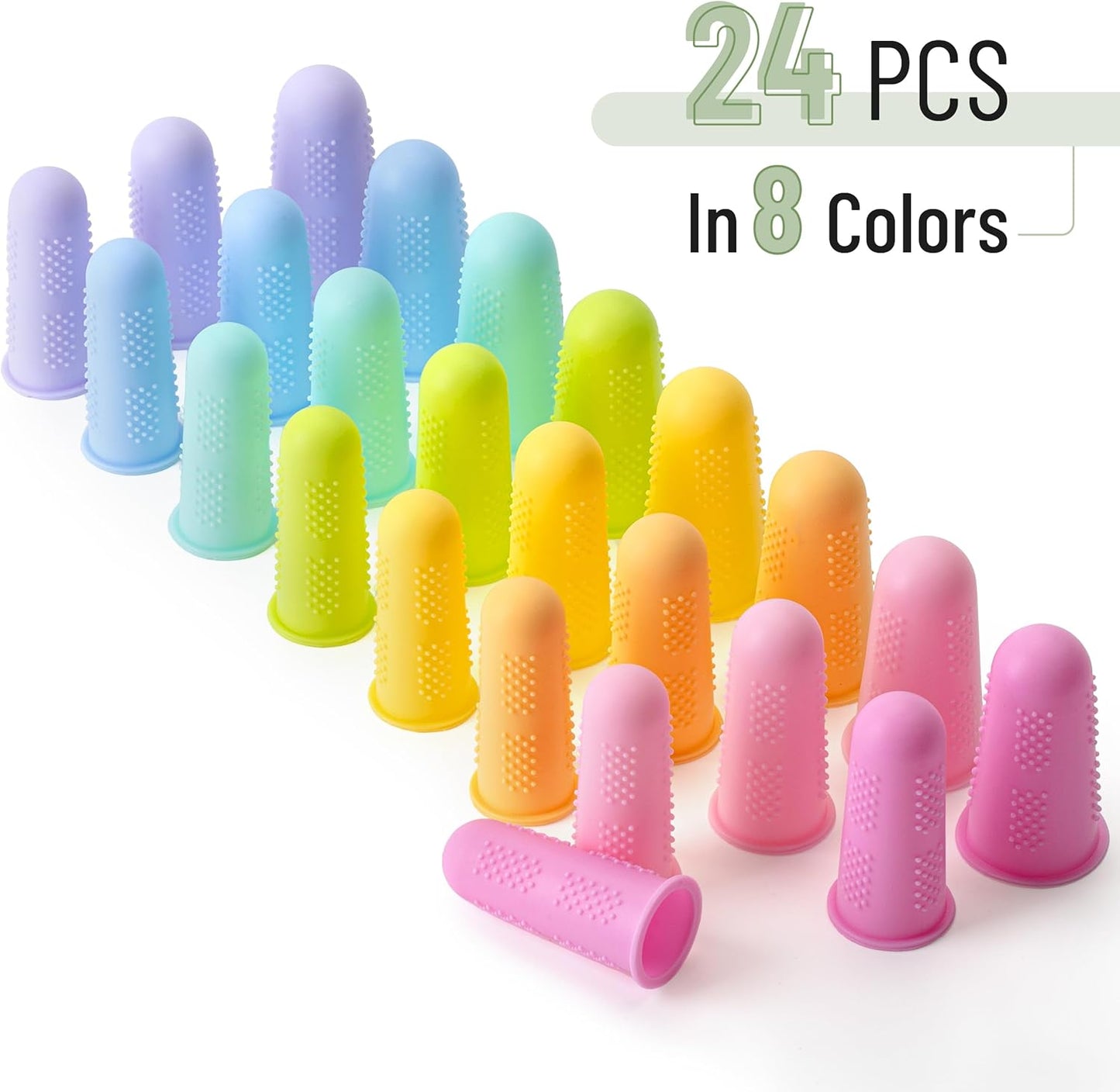 Mr. Pen Hot Glue Gun Silicone Finger Protectors, 24 pcs, Pastel Colors Finger Tips and Grip