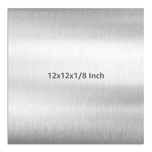 6061 T651 Aluminum Sheet Metal 12" x 12" x 1/8" (0.125") Rectangle Metal Plate Covered with Protective Film, 3mm Flat Aluminum Plate for Crafting and Industry