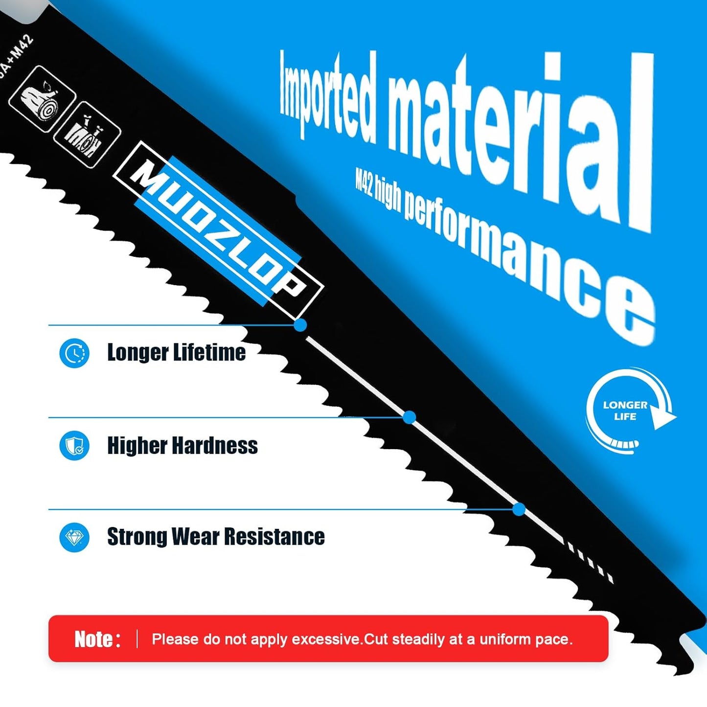 10 Pack 9 inch Reciprocating Saw Blades Set,6/12 TPI High Carbon Saw Blades, Woodcutting Saw Blades with Organizer Case (10, 6/12TPI/225mm)