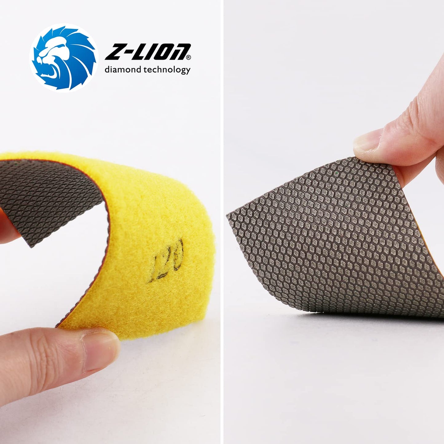 Z-Lion Diamond Abrasive Paper Sheets 120 Grit Diamond Sandpaper Nylon Back for Grinding Stone Glass Ceramic(1 Pcs)