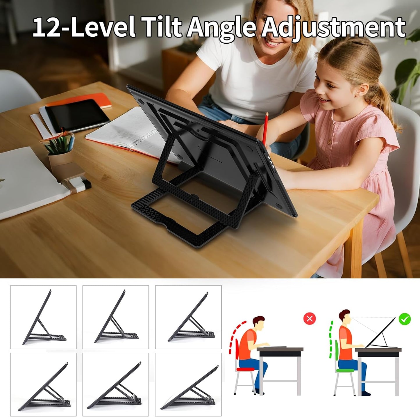 TOHETO Rechargeable A3 Light Board with Stand, Bag, Super Bright Magnetic Light Pad with Side Buttons, Wireless Light Box for Tracing and Drawing, Cordless Light Table for Diamond Painting, Sketching