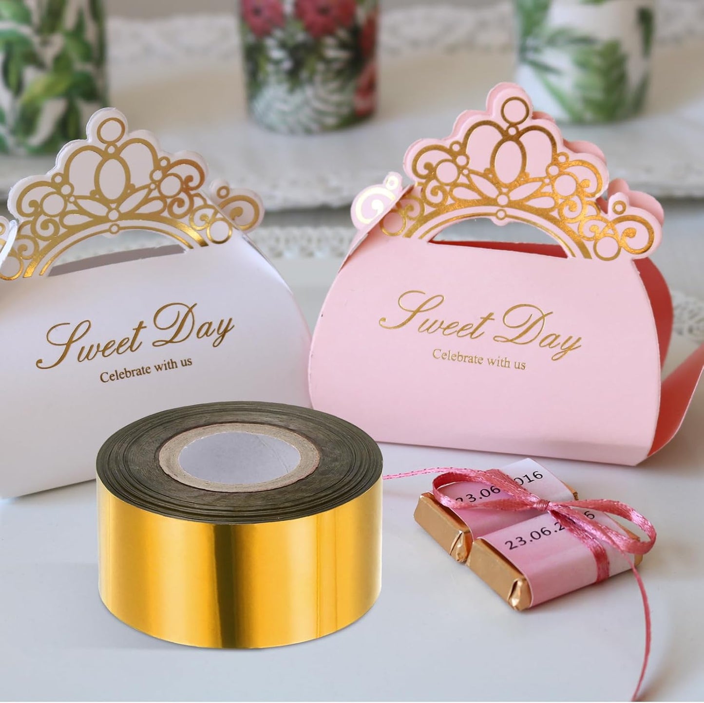 PATIKIL 2"x400Ft Hot Stamping Foil Paper, Heat Transfer Hot Stamping Paper Foil Roll for Leather DIY Logo Decor Craft Gift Package Scrapbook Card, Black