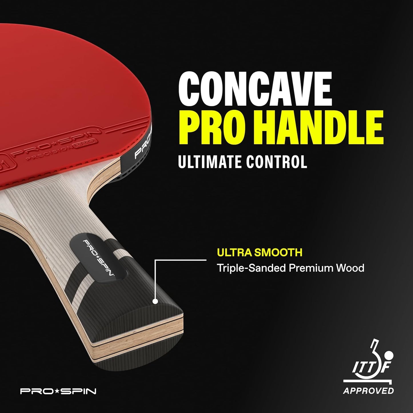 PRO SPIN Ping Pong Paddles - Professional Level Table Tennis Rackets with Carbon Fiber for Superior Control | 7-Ply Blade, Premium Rubber, 2.0mm Sponge | Includes Protector Case