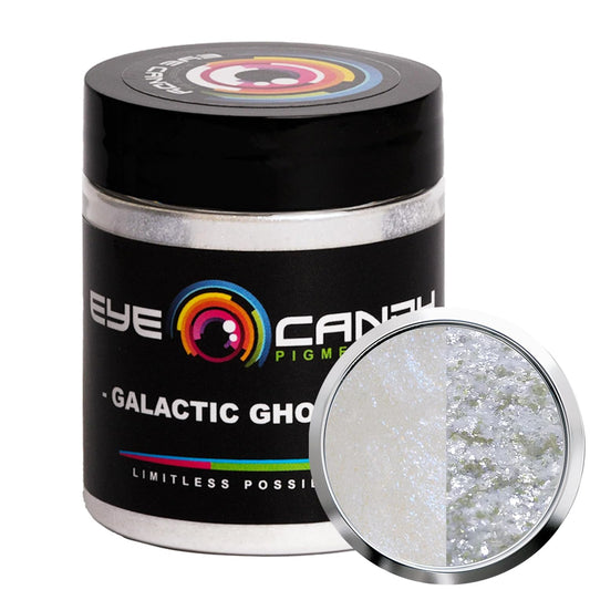 Eye Candy Premium Mica Powder Pigment “Galactic Ghost Blue” (25g) Multipurpose DIY Arts and Crafts Additive | Woodworking, Bath Bombs, Resin, Epoxy, Soap, Nail Polish (Galactic Ghost Blue, 25G)