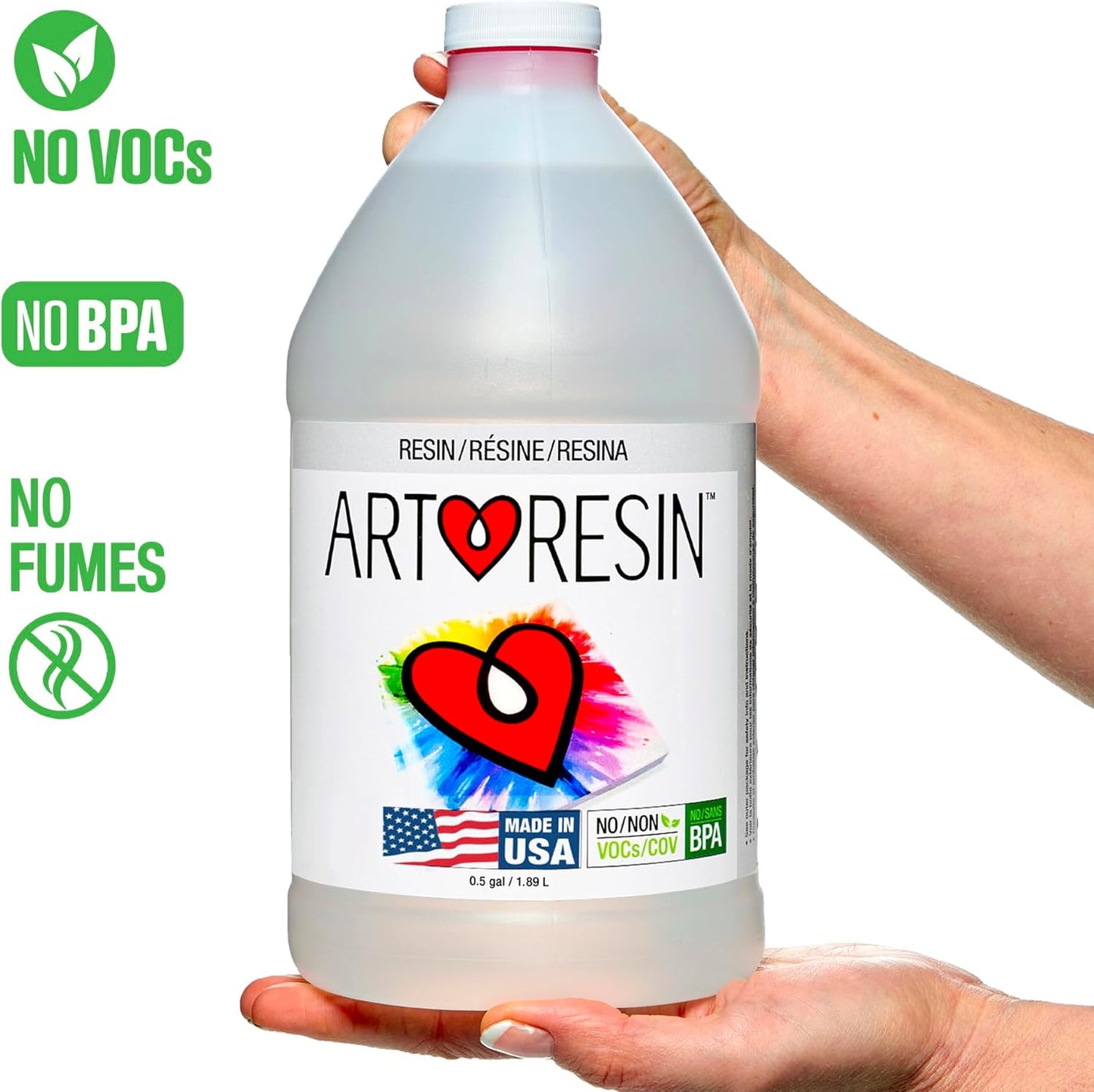 ArtResin - Epoxy Resin - Clear - Non-Toxic - 1 gal (0.5 gal Resin + 0.5 gal Hardener) (3.78 L)