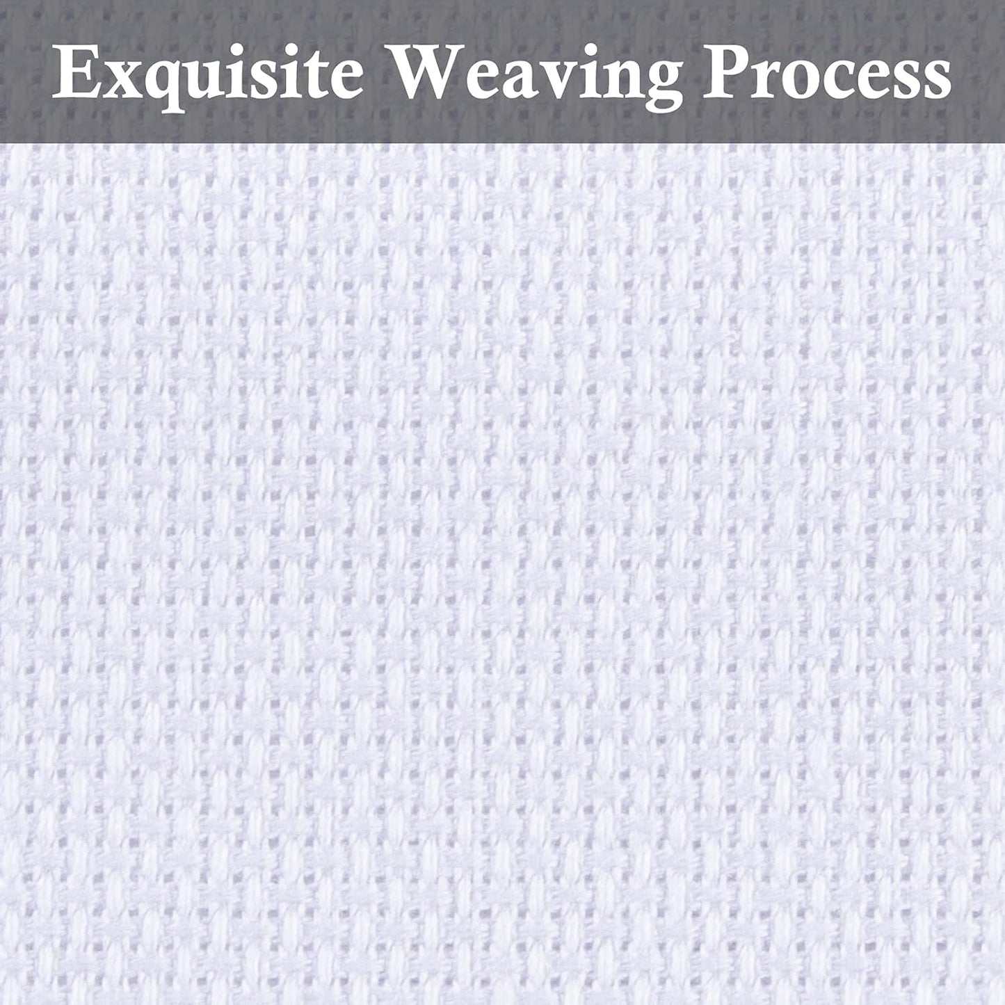 Aida Cloth Big Size 14 Count, White Cross Stitch Fabric, 39 inch by 60 inch