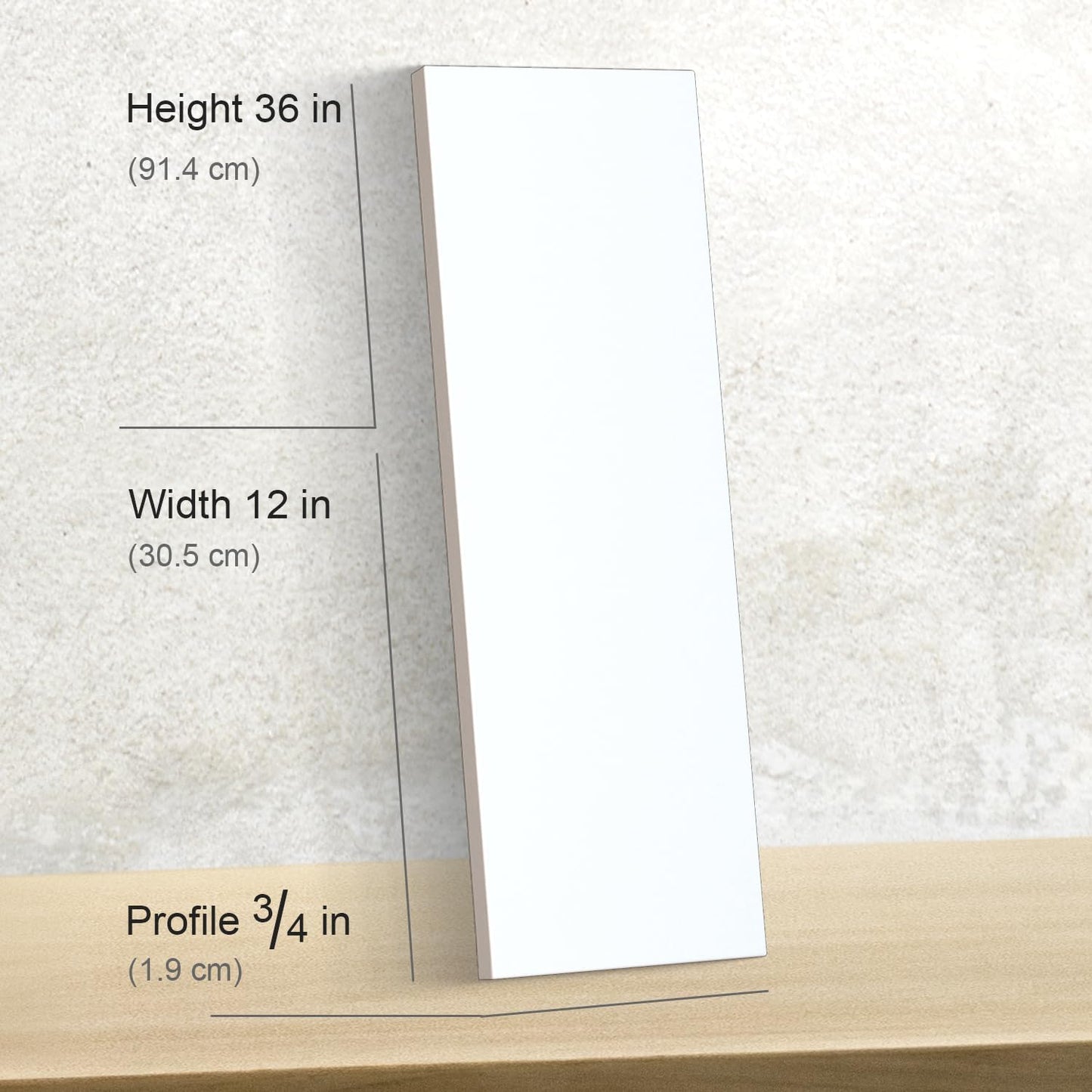 PHOENIX 12x36 Inch 3 Pack Artist Canvas - Large Skinny Stretched Canvases for Painting - 3/4 Inch Profile, 100% Cotton 11 Oz. Gesso Primed White Blank Professional Canvas Oil & Acrylic Paints