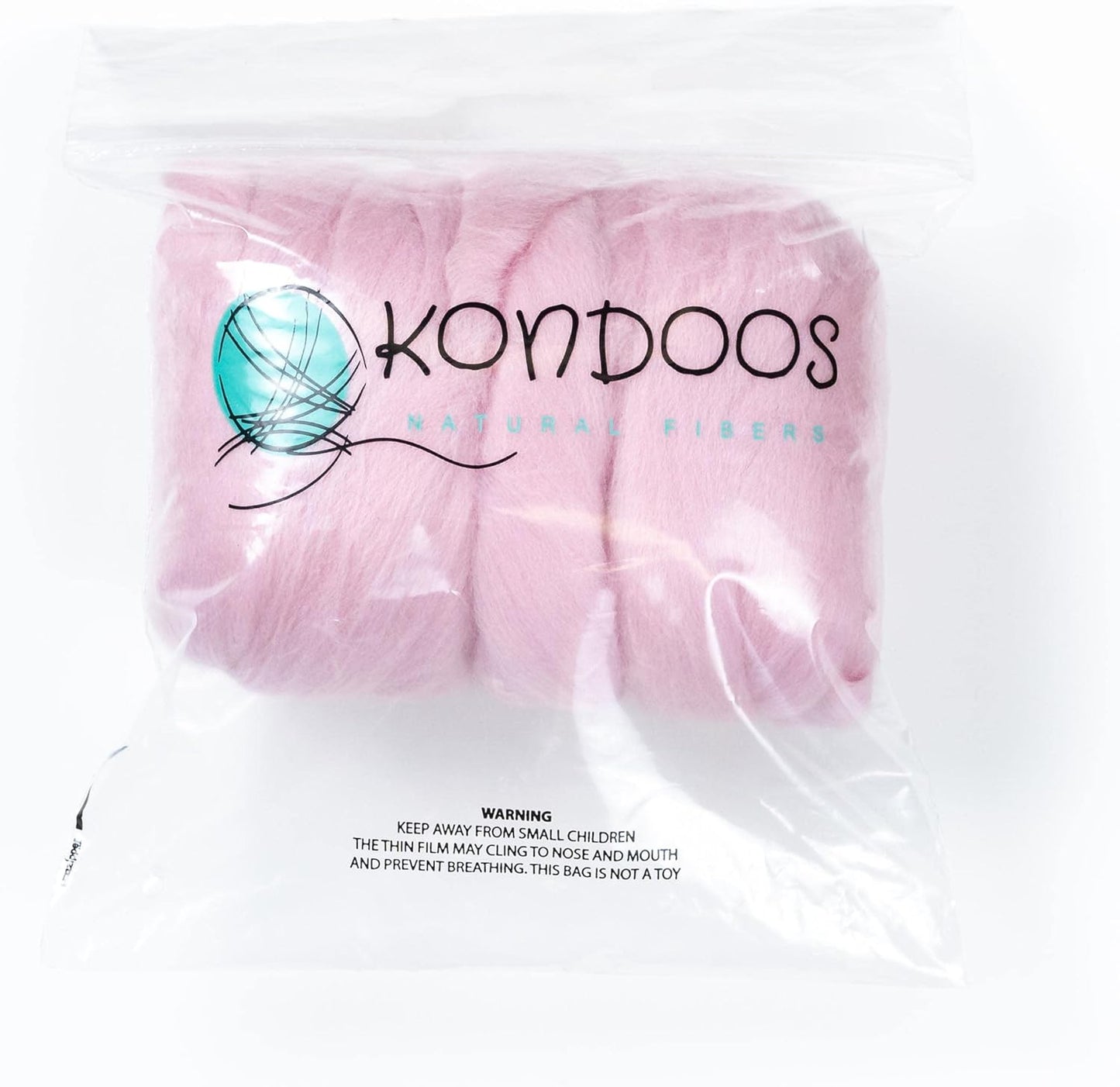 Colored Natural Wool roving, 8 OZ. Best Wool for Needle Felting, Wet Felting, handcrafts and Spinning. (Baby Pink)