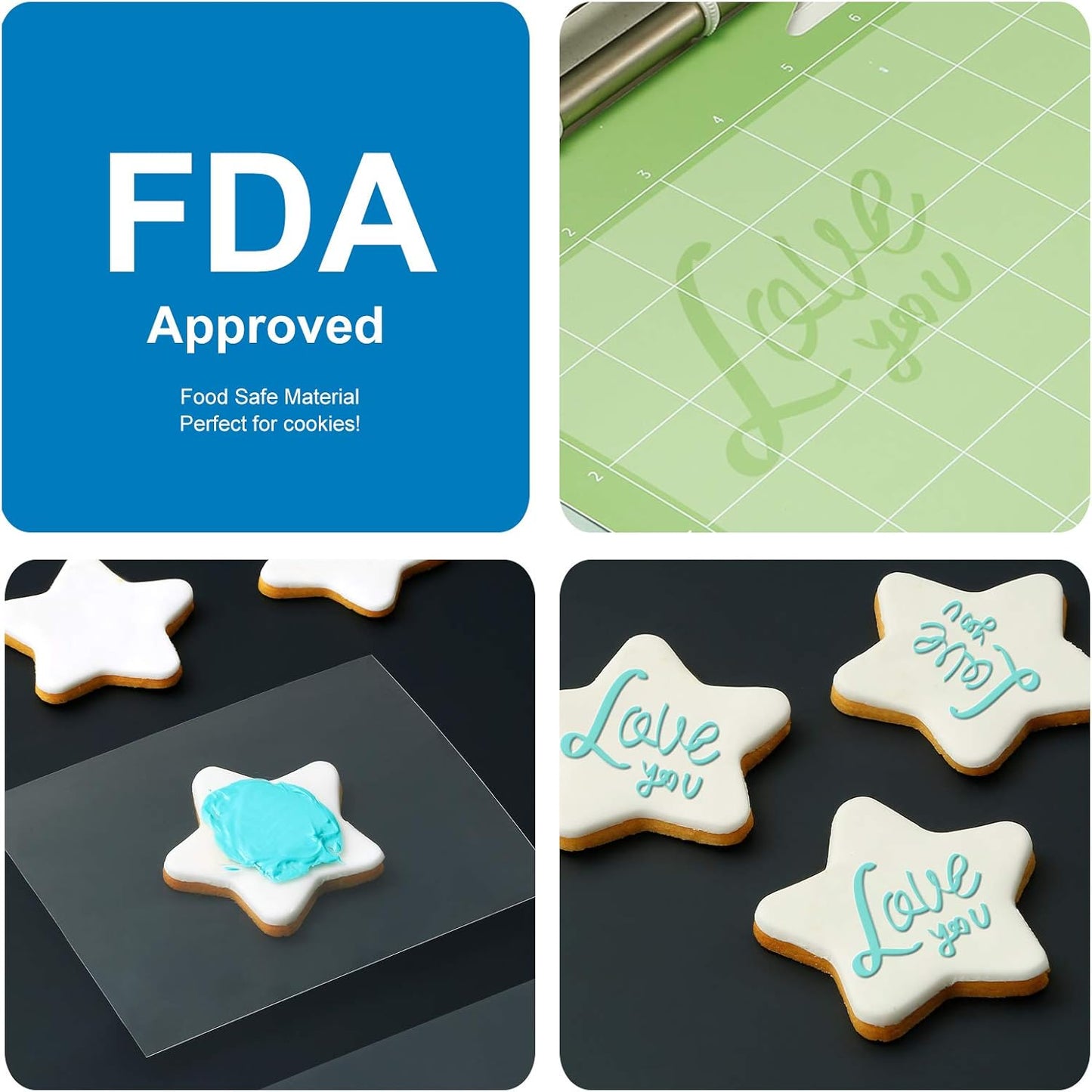 50 Pieces 4 mil Blank Stencil Material Mylar Template Sheets for Stencils, 12 x 12 inches