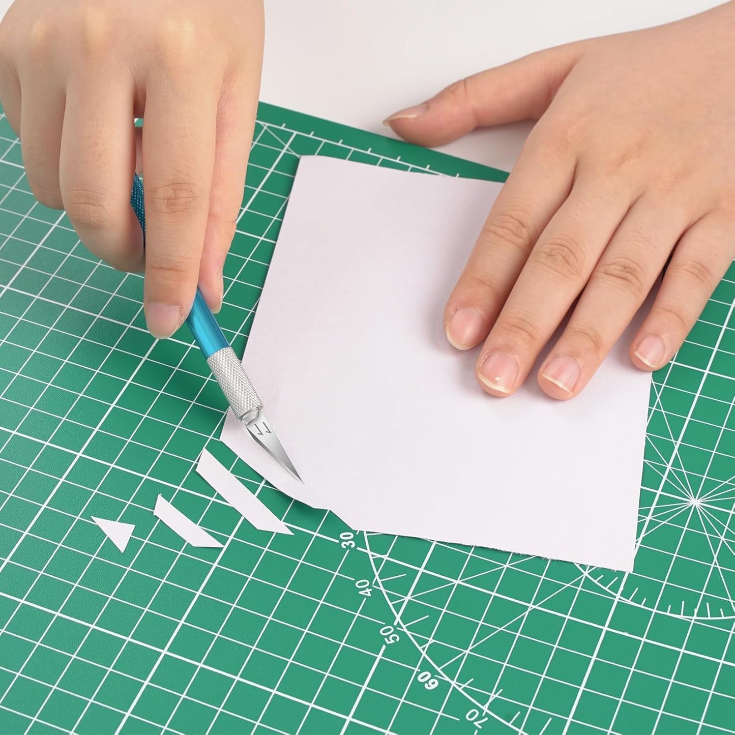 DIYSELF Cutting Mat 8in×6in, Self Healing Cutting Mat, A5 Rotary Cutting Mats for Crafts Sewing Hobby Fabric Project, 5-Ply Craft Cutting Board Double Sided, Craft Mat for Quilting