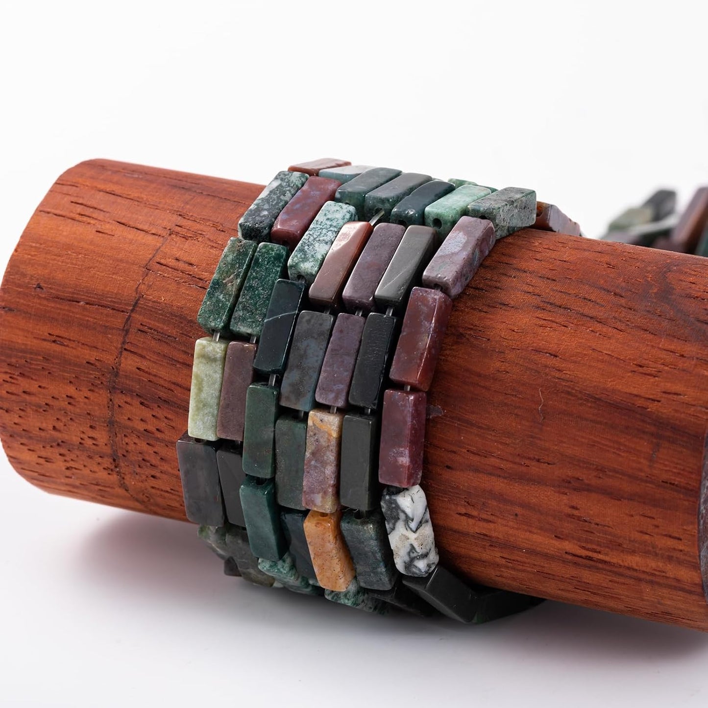 Natural Indian Agate Rectangle Tube Beads 4x13mm 38cm/str Loose Semi Gemstone Stone Beads for Making Bracelets Necklace Earrings