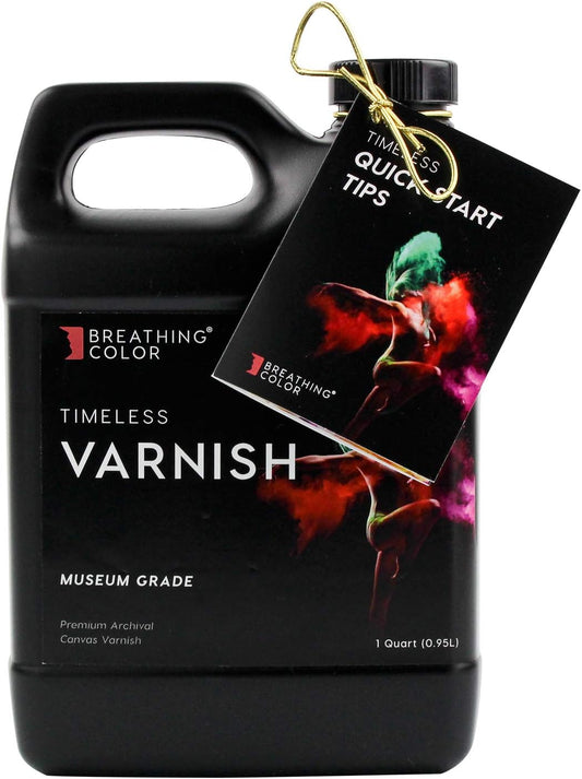 Breathing Color Timeless Archival Print Varnish - 1 Quart Glossy Finish - Premium Water-Based Canvas Coating with Fade Protection